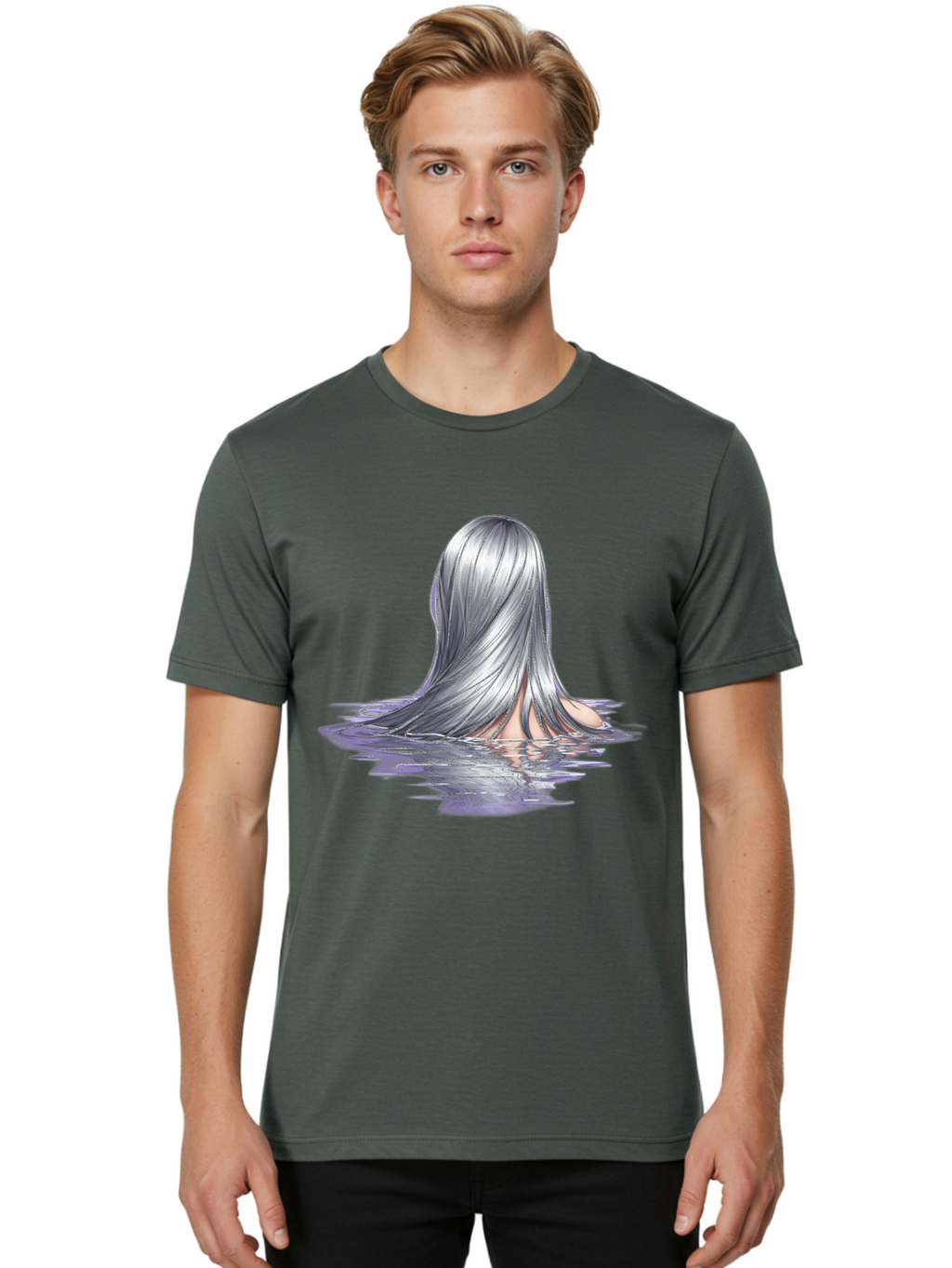 Silver-Hair-In-Water Men'S Graphic Tee, 100% Cotton, Comfortable Casual Summer Wear, Machine Washable, Vintage Camera, Old Camera, Antique Camera, Black Camera, Classic Photography, Photography Equipment, Nostalgic Device, Film Camera, Bal312