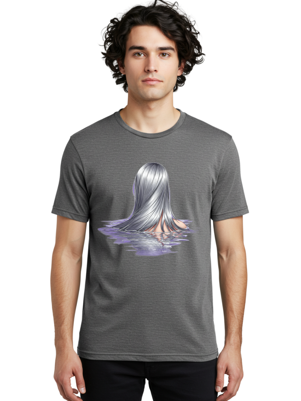 Silver-Hair-In-Water Men'S Graphic Tee, 100% Cotton, Comfortable Casual Summer Wear, Machine Washable, Vintage Camera, Old Camera, Antique Camera, Black Camera, Classic Photography, Photography Equipment, Nostalgic Device, Film Camera, Bal312