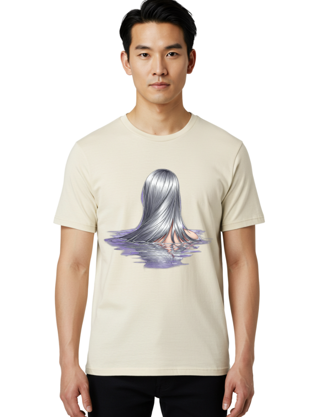 Silver-Hair-In-Water Men'S Graphic Tee, 100% Cotton, Comfortable Casual Summer Wear, Machine Washable, Vintage Camera, Old Camera, Antique Camera, Black Camera, Classic Photography, Photography Equipment, Nostalgic Device, Film Camera, Bal312