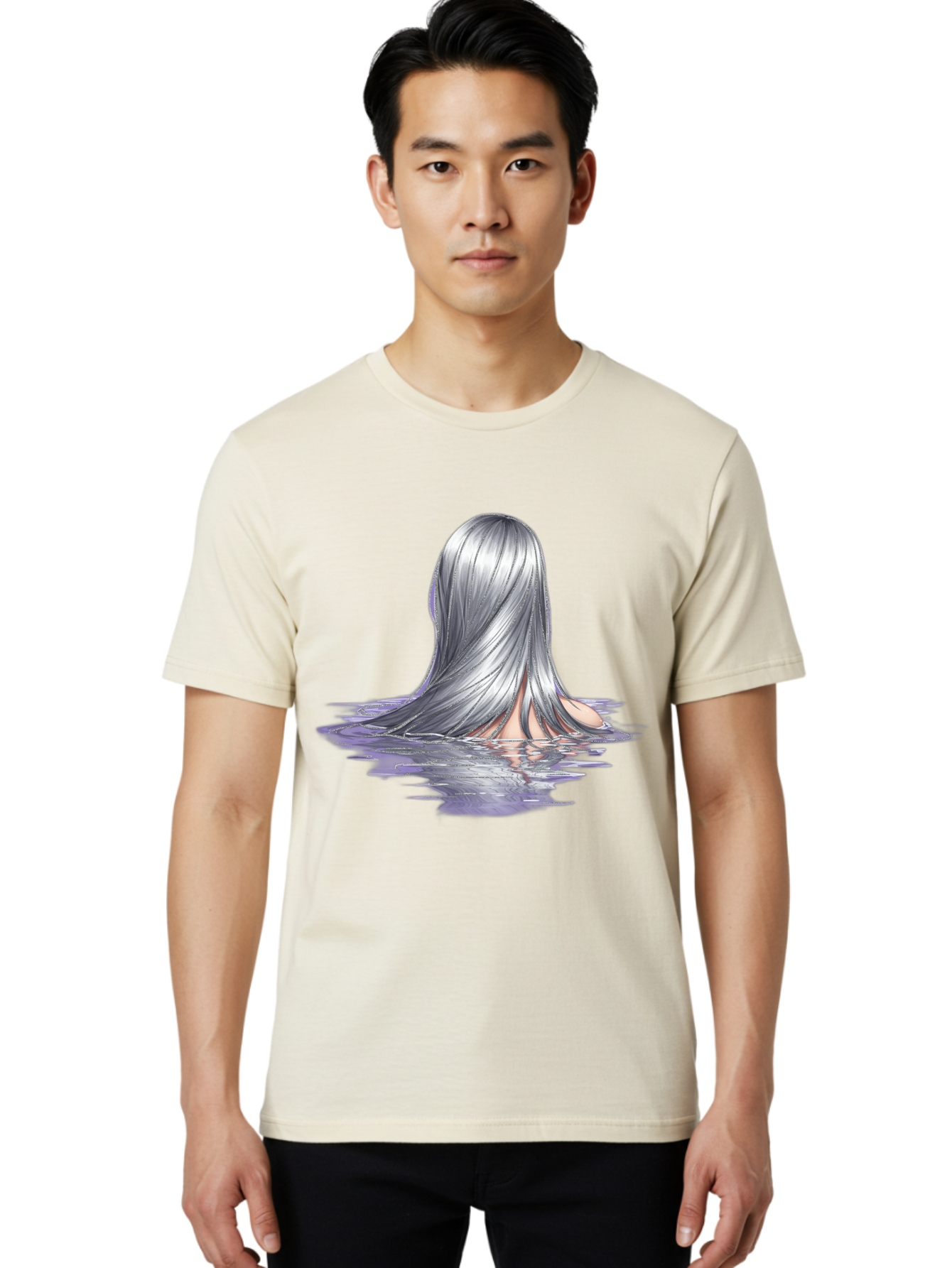 Silver-Hair-In-Water Men'S Graphic Tee, 100% Cotton, Comfortable Casual Summer Wear, Machine Washable, Vintage Camera, Old Camera, Antique Camera, Black Camera, Classic Photography, Photography Equipment, Nostalgic Device, Film Camera, Bal312
