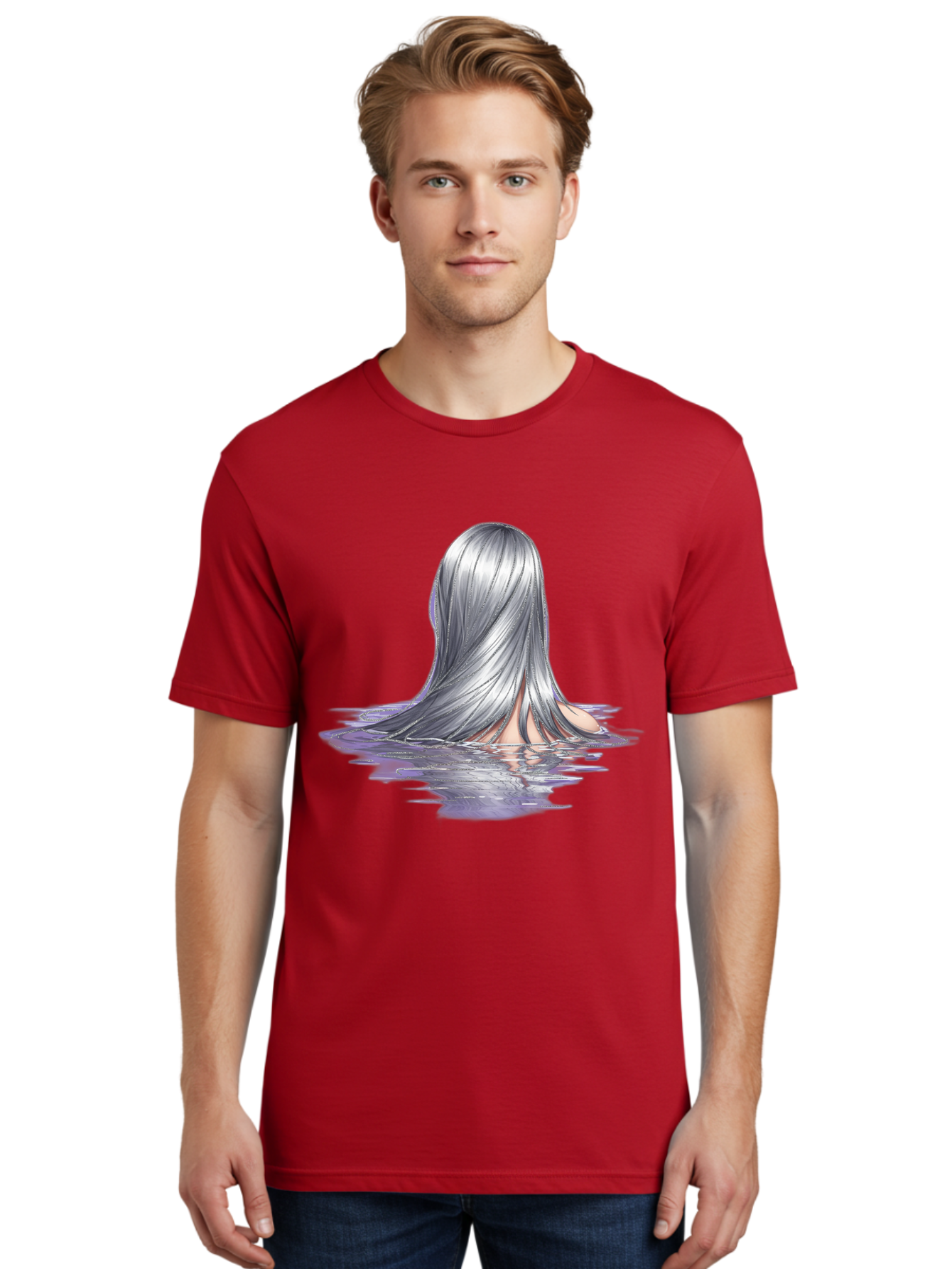 Silver-Hair-In-Water Men'S Graphic Tee, 100% Cotton, Comfortable Casual Summer Wear, Machine Washable, Vintage Camera, Old Camera, Antique Camera, Black Camera, Classic Photography, Photography Equipment, Nostalgic Device, Film Camera, Bal312