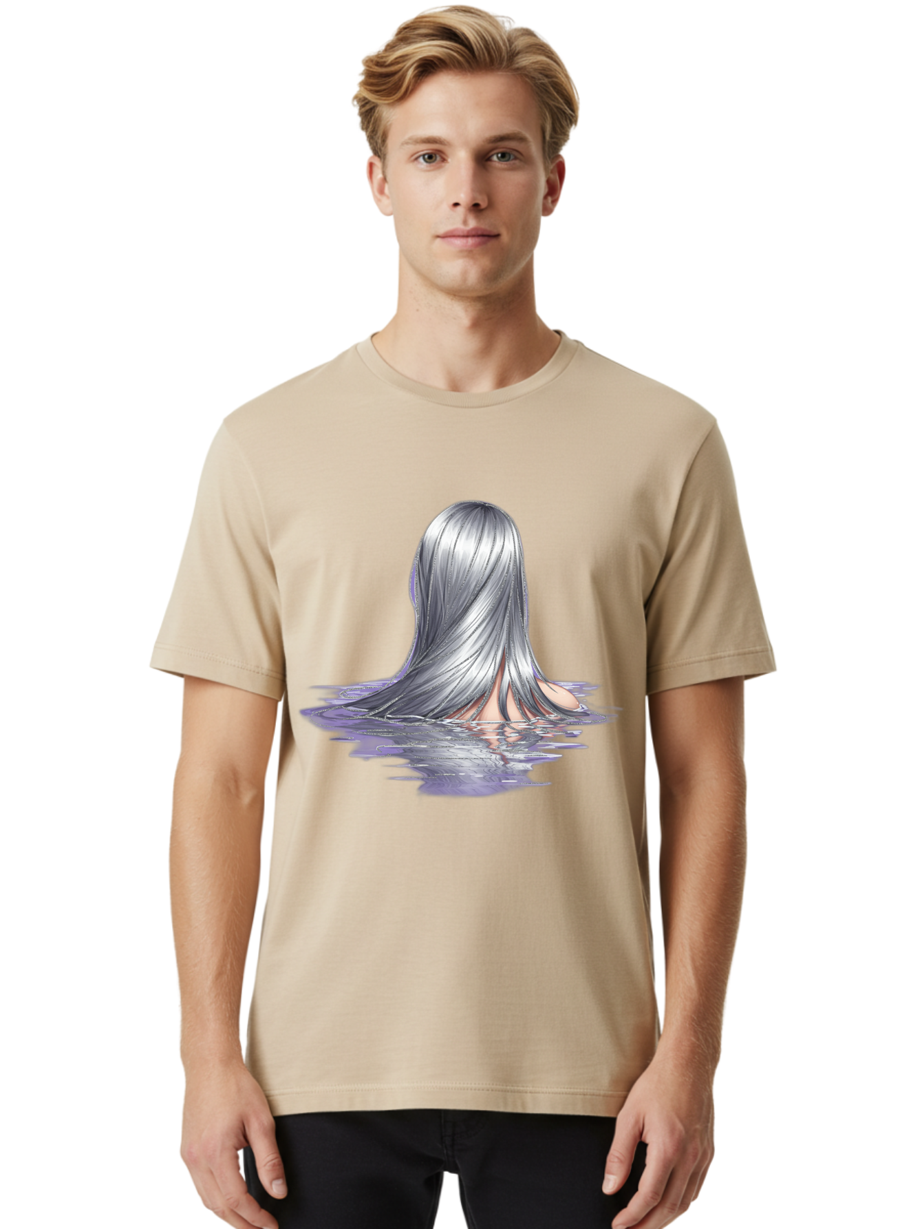 Silver-Hair-In-Water Men'S Graphic Tee, 100% Cotton, Comfortable Casual Summer Wear, Machine Washable, Vintage Camera, Old Camera, Antique Camera, Black Camera, Classic Photography, Photography Equipment, Nostalgic Device, Film Camera, Bal312