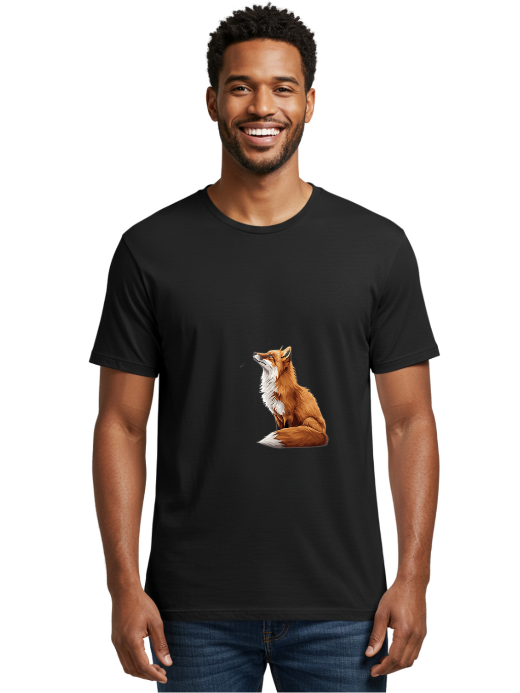 Sitting-Fox Men'S Graphic Tee, 100% Cotton, Comfortable Casual Summer Wear, Machine Washable, Vintage Camera, Old Camera, Antique Camera, Black Camera, Classic Photography, Photography Equipment, Nostalgic Device, Film Camera, Camera Art Bal315