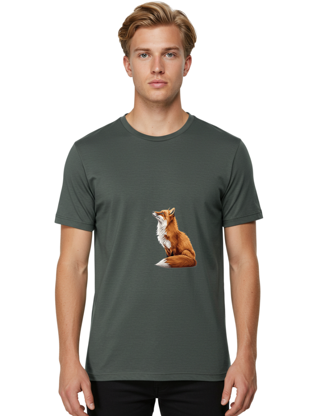 Sitting-Fox Men'S Graphic Tee, 100% Cotton, Comfortable Casual Summer Wear, Machine Washable, Vintage Camera, Old Camera, Antique Camera, Black Camera, Classic Photography, Photography Equipment, Nostalgic Device, Film Camera, Camera Art Bal315