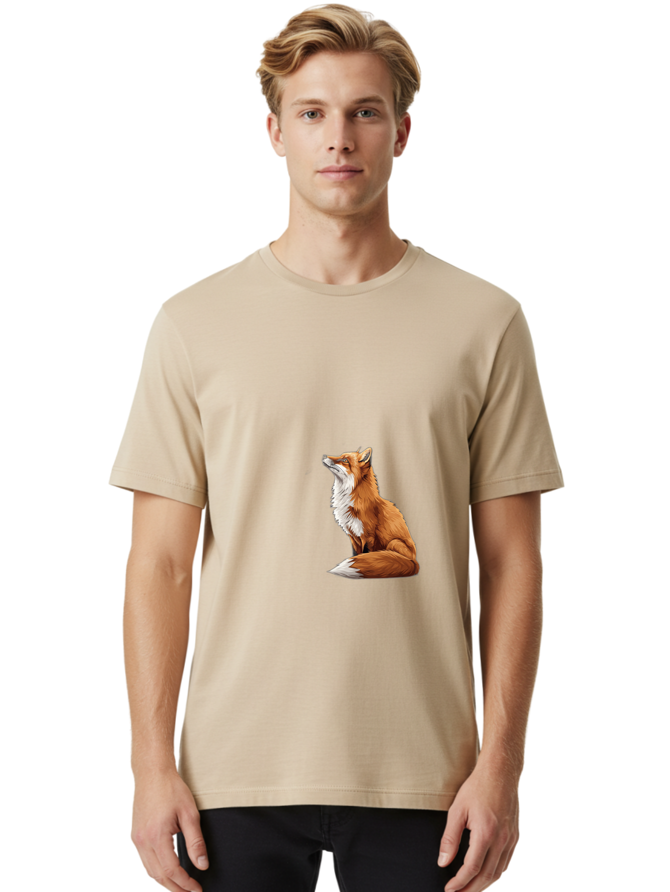 Sitting-Fox Men'S Graphic Tee, 100% Cotton, Comfortable Casual Summer Wear, Machine Washable, Vintage Camera, Old Camera, Antique Camera, Black Camera, Classic Photography, Photography Equipment, Nostalgic Device, Film Camera, Camera Art Bal315