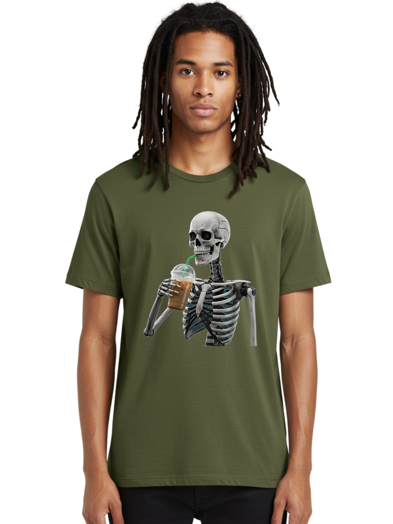 Skeleton-Drinking Men'S Graphic Tee, 100% Cotton, Comfortable Casual Summer Wear, Machine Washable, Vintage Camera, Old Camera, Antique Camera, Black Camera, Classic Photography, Photography Equipment, Nostalgic Device, Film Camera, Camera Art Bal317