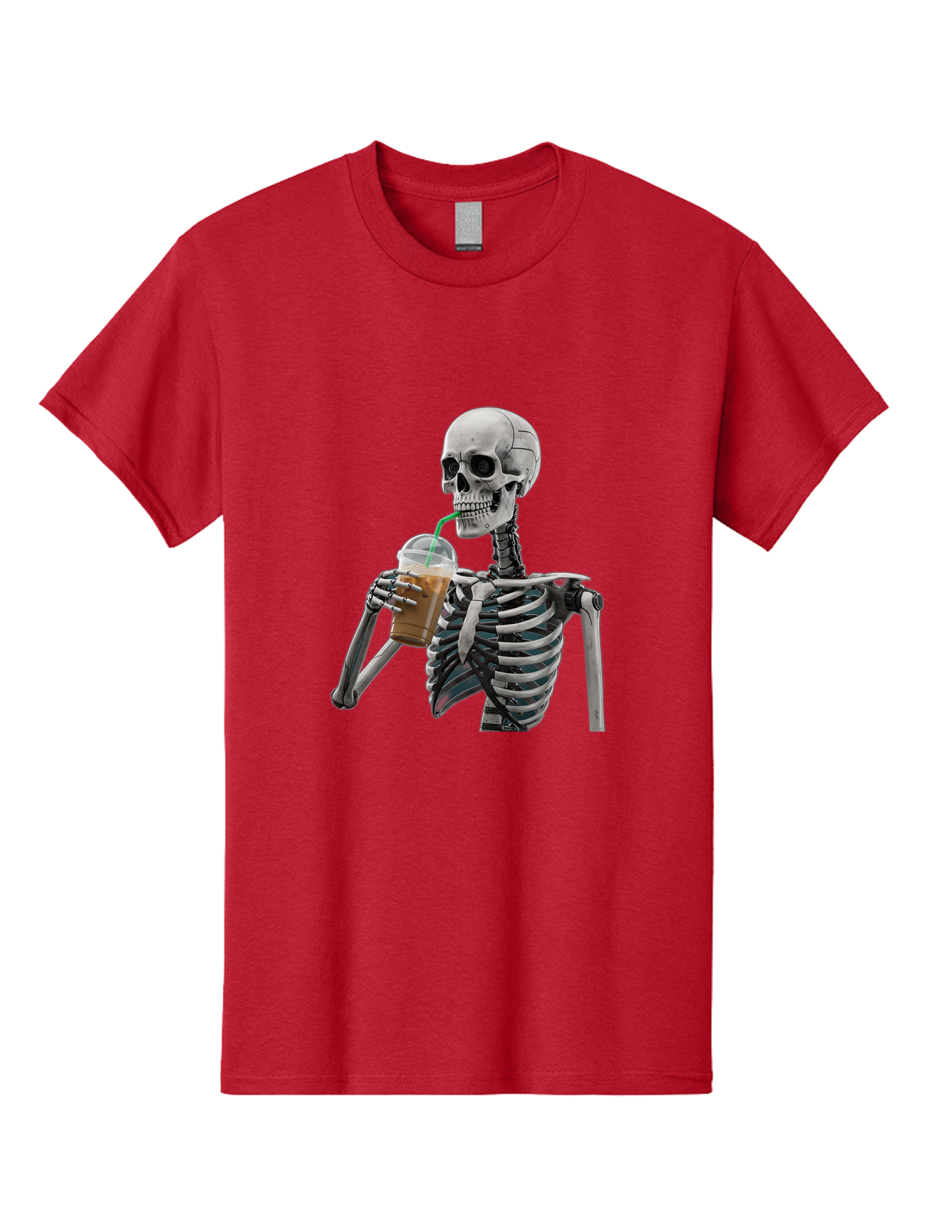 Skeleton-Drinking Men'S Graphic Tee, 100% Cotton, Comfortable Casual Summer Wear, Machine Washable, Vintage Camera, Old Camera, Antique Camera, Black Camera, Classic Photography, Photography Equipment, Nostalgic Device, Film Camera, Camera Art Bal317