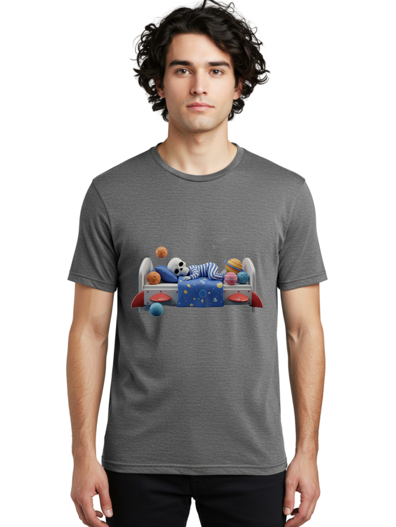 Skeleton-In-Bed Men'S Graphic Tee, 100% Cotton, Comfortable Casual Summer Wear, Machine Washable, Vintage Camera, Old Camera, Antique Camera, Black Camera, Classic Photography, Photography Equipment, Nostalgic Device, Film Camera, Camera Art Bal320
