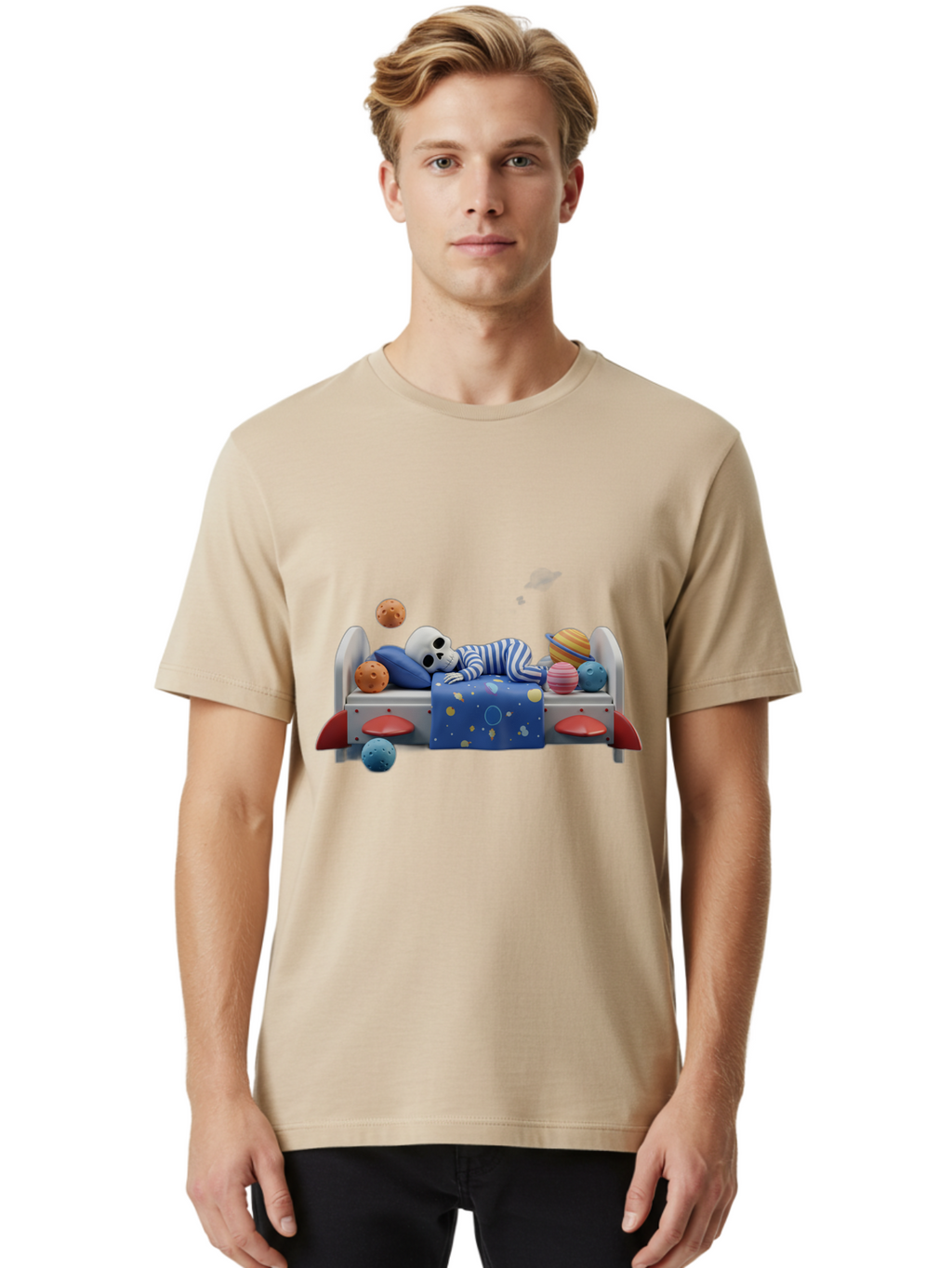 Skeleton-In-Bed Men'S Graphic Tee, 100% Cotton, Comfortable Casual Summer Wear, Machine Washable, Vintage Camera, Old Camera, Antique Camera, Black Camera, Classic Photography, Photography Equipment, Nostalgic Device, Film Camera, Camera Art Bal320