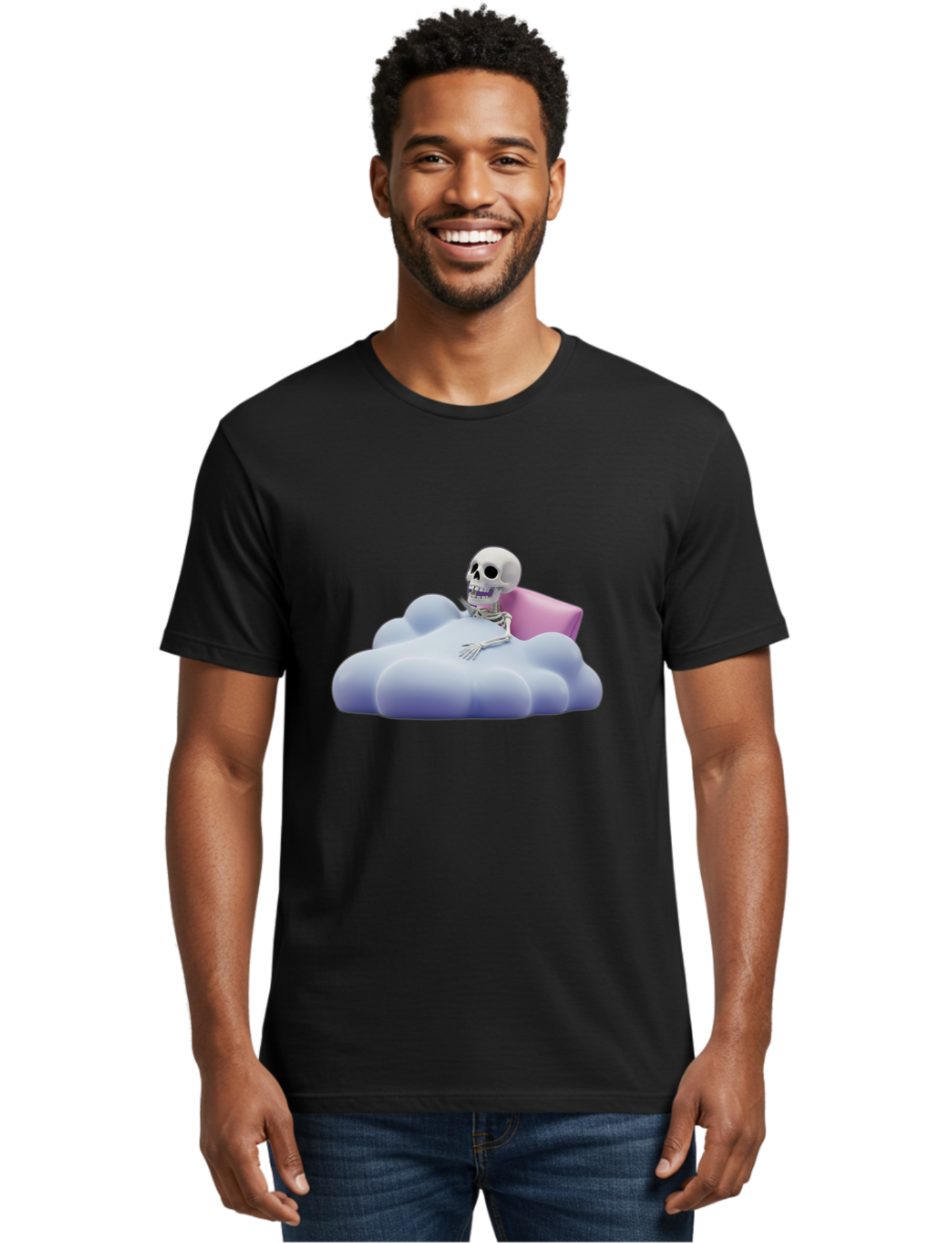 Skeleton-On-Cloud Men'S Graphic Tee, 100% Cotton, Comfortable Casual Summer Wear, Machine Washable, Vintage Camera, Old Camera, Antique Camera, Black Camera, Classic Photography, Photography Equipment, Nostalgic Device, Film Camera, Camera Art Bal321
