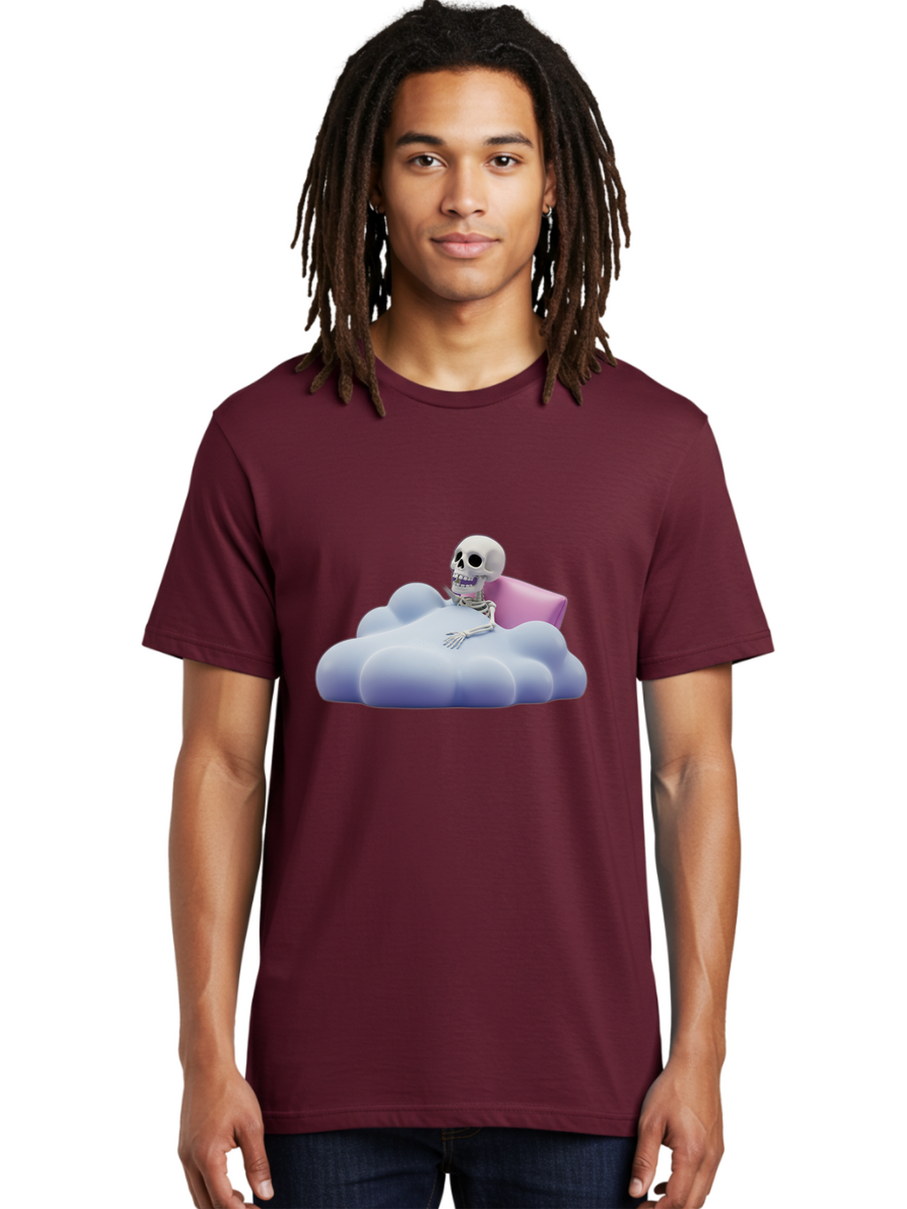 Skeleton-On-Cloud Men'S Graphic Tee, 100% Cotton, Comfortable Casual Summer Wear, Machine Washable, Vintage Camera, Old Camera, Antique Camera, Black Camera, Classic Photography, Photography Equipment, Nostalgic Device, Film Camera, Camera Art Bal321