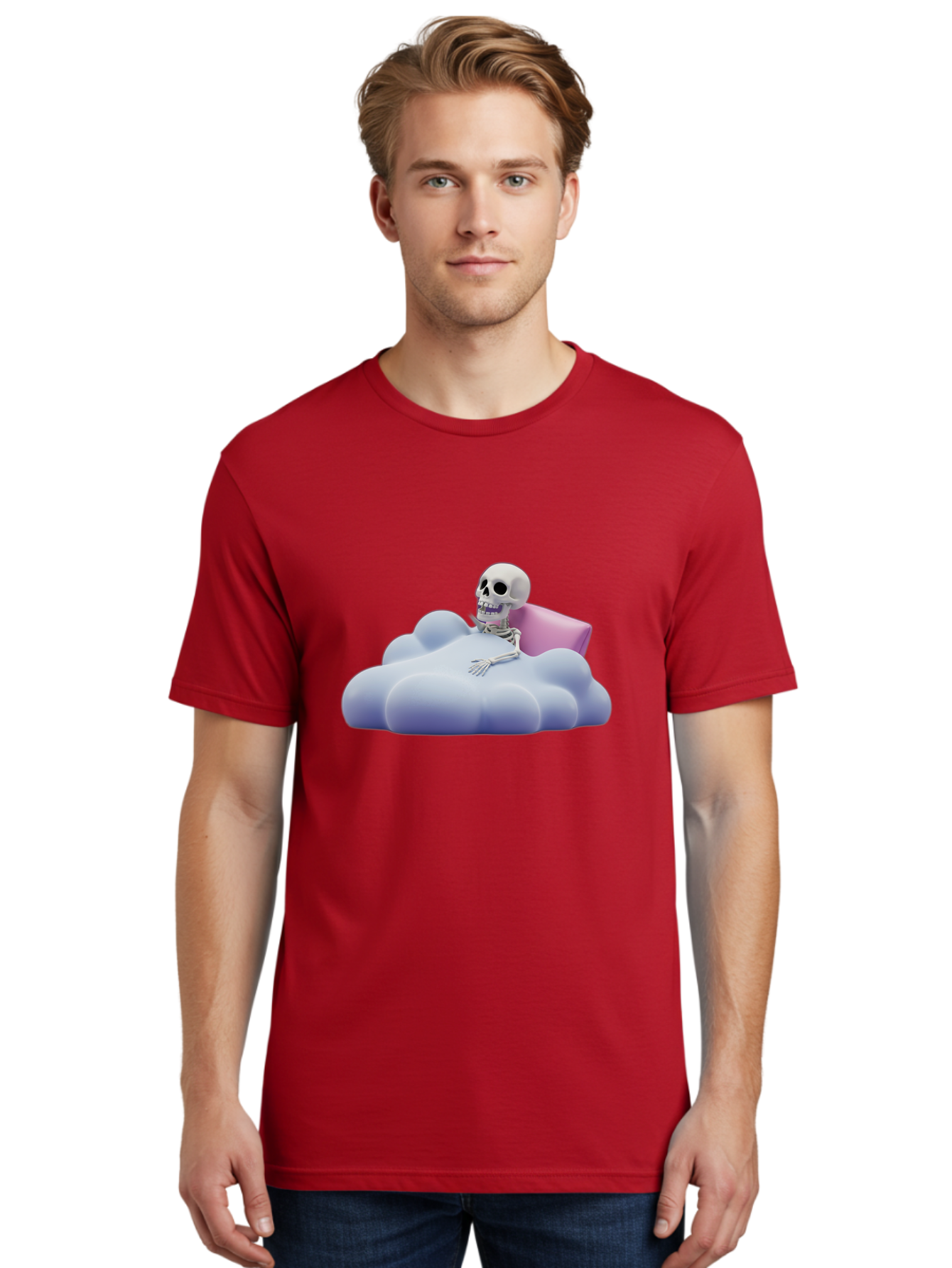 Skeleton-On-Cloud Men'S Graphic Tee, 100% Cotton, Comfortable Casual Summer Wear, Machine Washable, Vintage Camera, Old Camera, Antique Camera, Black Camera, Classic Photography, Photography Equipment, Nostalgic Device, Film Camera, Camera Art Bal321