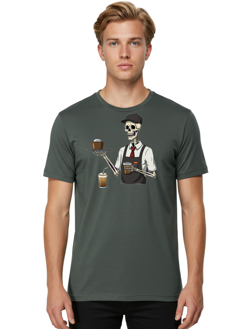 Skeleton-Server Men'S Graphic Tee, 100% Cotton, Comfortable Casual Summer Wear, Machine Washable, Vintage Camera, Old Camera, Antique Camera, Black Camera, Classic Photography, Photography Equipment, Nostalgic Device, Film Camera, Camera Art Bal322