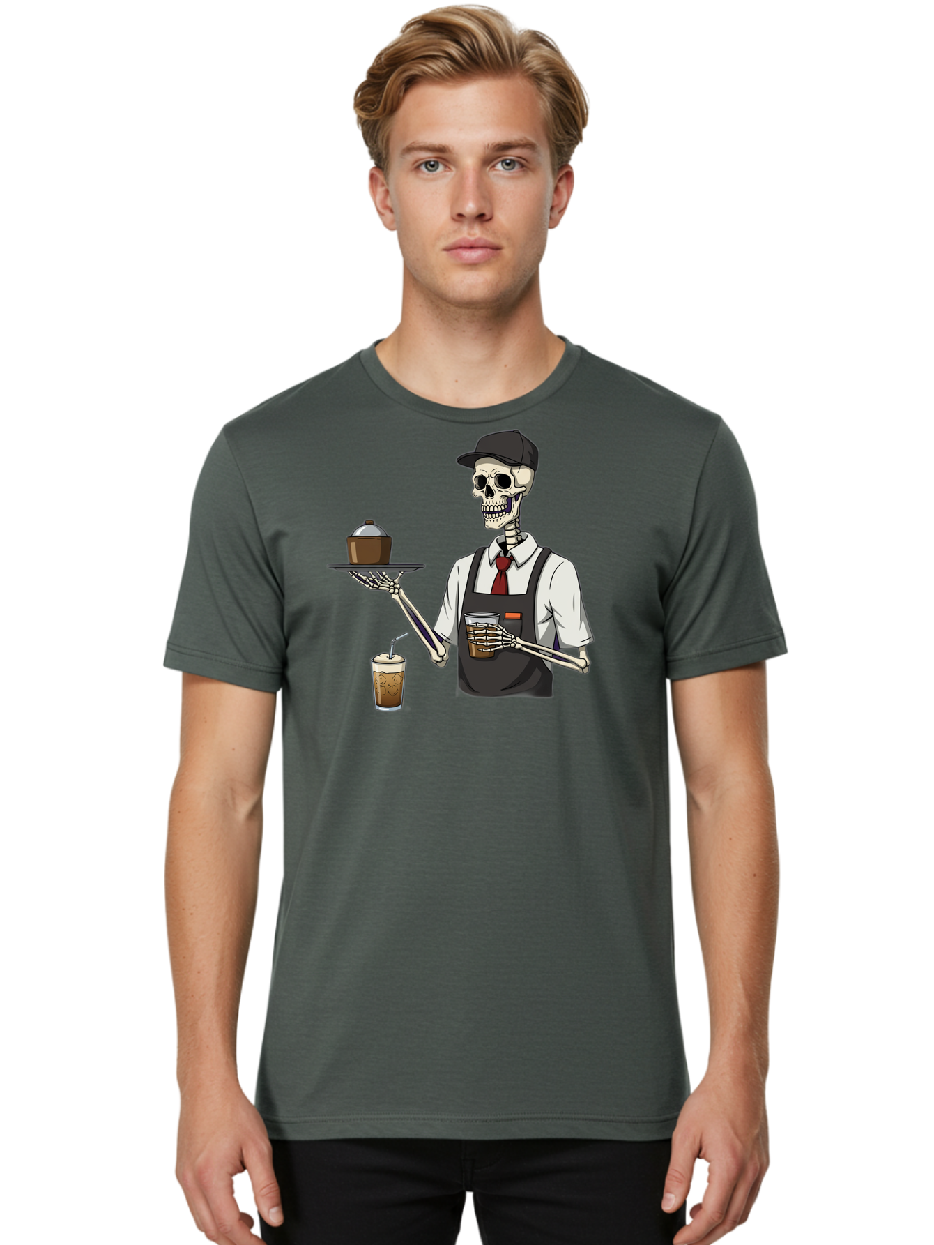 Skeleton-Server Men'S Graphic Tee, 100% Cotton, Comfortable Casual Summer Wear, Machine Washable, Vintage Camera, Old Camera, Antique Camera, Black Camera, Classic Photography, Photography Equipment, Nostalgic Device, Film Camera, Camera Art Bal322