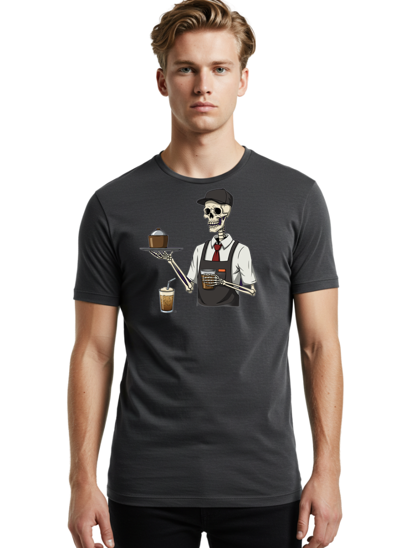 Skeleton-Server Men'S Graphic Tee, 100% Cotton, Comfortable Casual Summer Wear, Machine Washable, Vintage Camera, Old Camera, Antique Camera, Black Camera, Classic Photography, Photography Equipment, Nostalgic Device, Film Camera, Camera Art Bal322