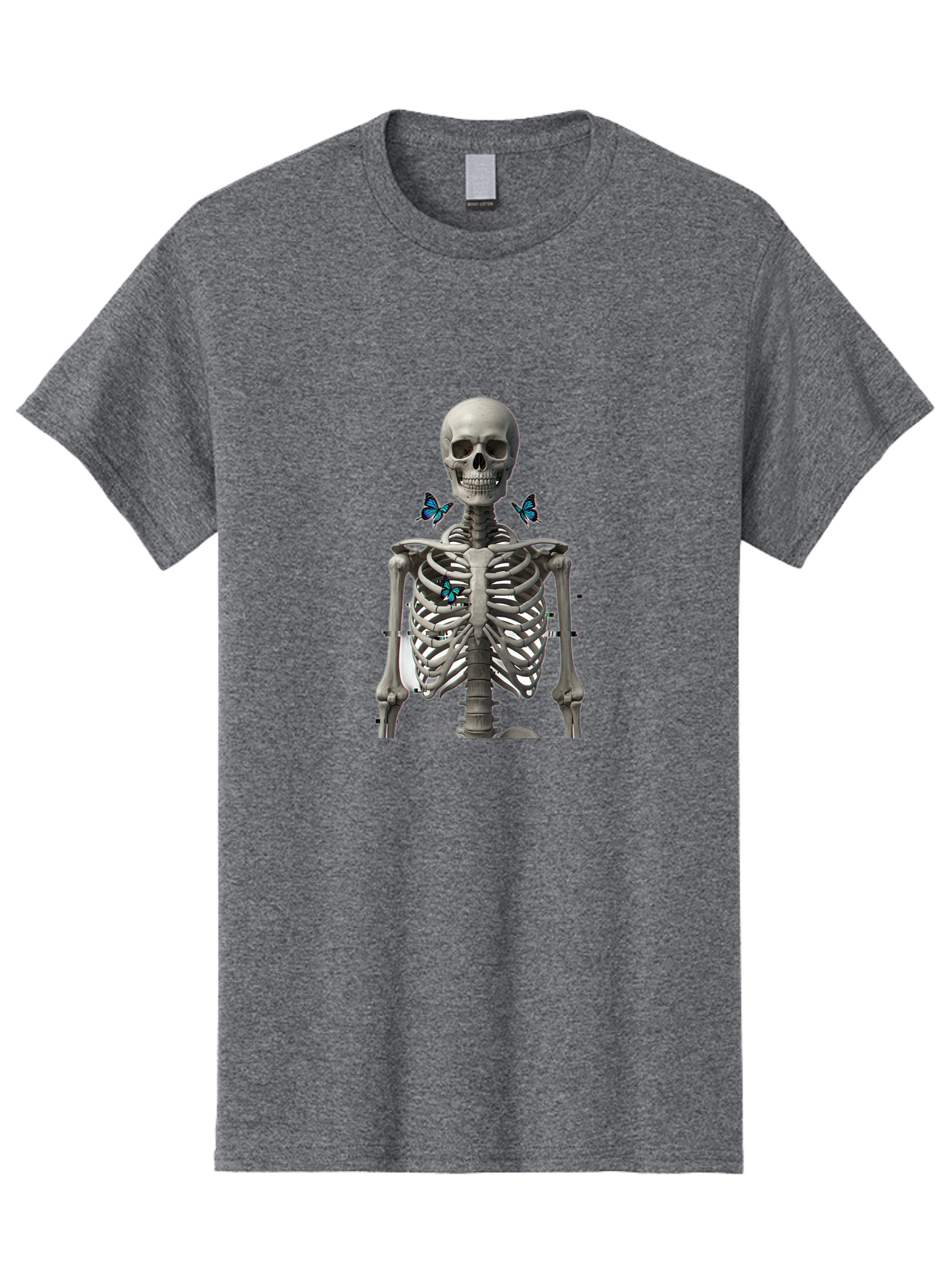 Skeleton-With-Butterflies Men'S Graphic Tee, 100% Cotton, Comfortable Casual Summer Wear, Machine Washable, Vintage Camera, Old Camera, Antique Camera, Black Camera, Classic Photography, Photography Equipment, Nostalgic Device, Film Camera, Bal323