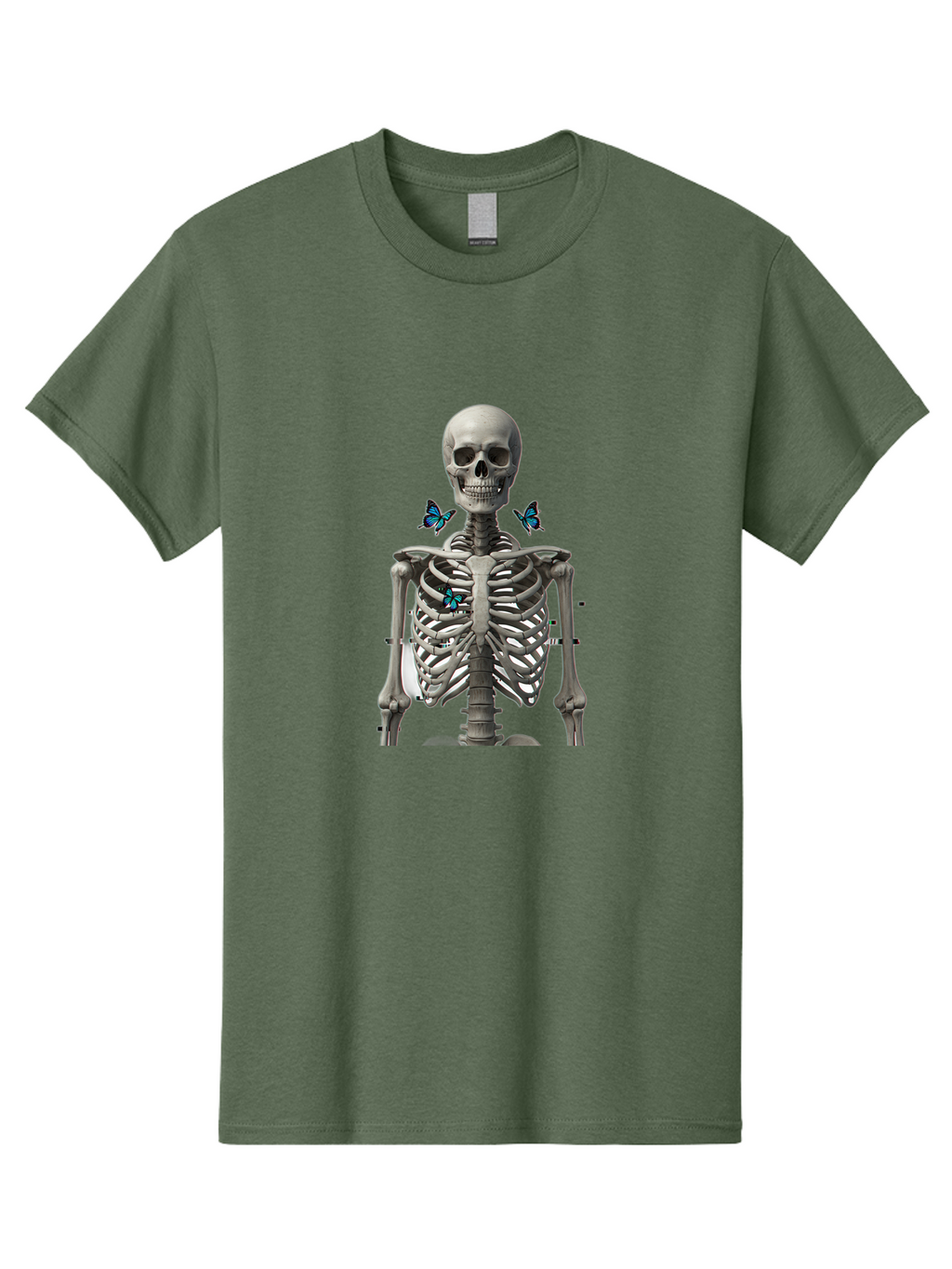 Skeleton-With-Butterflies Men'S Graphic Tee, 100% Cotton, Comfortable Casual Summer Wear, Machine Washable, Vintage Camera, Old Camera, Antique Camera, Black Camera, Classic Photography, Photography Equipment, Nostalgic Device, Film Camera, Bal323