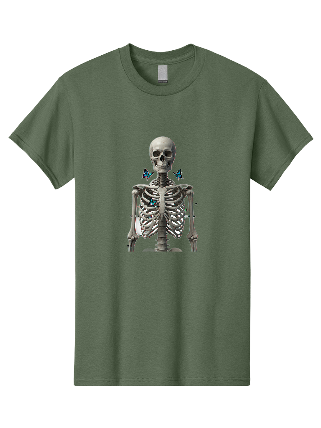 Skeleton-With-Butterflies Men'S Graphic Tee, 100% Cotton, Comfortable Casual Summer Wear, Machine Washable, Vintage Camera, Old Camera, Antique Camera, Black Camera, Classic Photography, Photography Equipment, Nostalgic Device, Film Camera, Bal323
