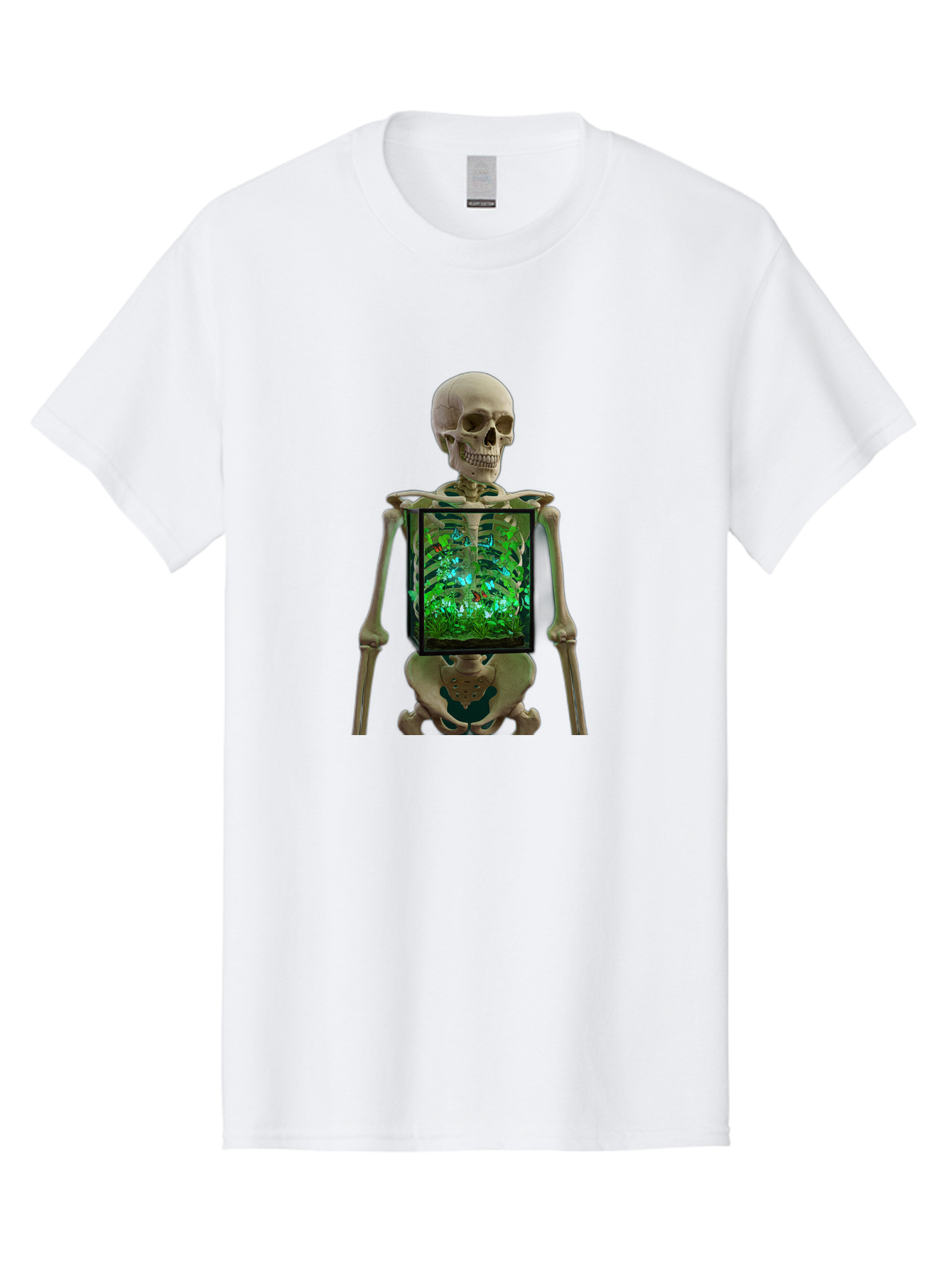 Skeleton-With-Ecosystem Men'S Graphic Tee, 100% Cotton, Comfortable Casual Summer Wear, Machine Washable, Vintage Camera, Old Camera, Antique Camera, Black Camera, Classic Photography, Photography Equipment, Nostalgic Device, Film Camera, Bal324