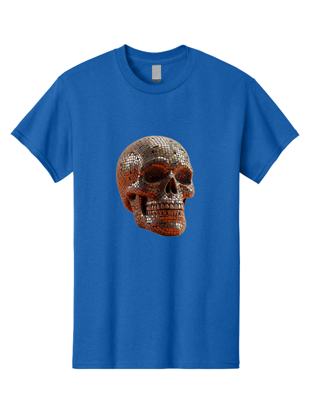 Skull-Mosaic Men'S Graphic Tee, 100% Cotton, Comfortable Casual Summer Wear, Machine Washable, Vintage Camera, Old Camera, Antique Camera, Black Camera, Classic Photography, Photography Equipment, Nostalgic Device, Film Camera, Camera Art Bal326