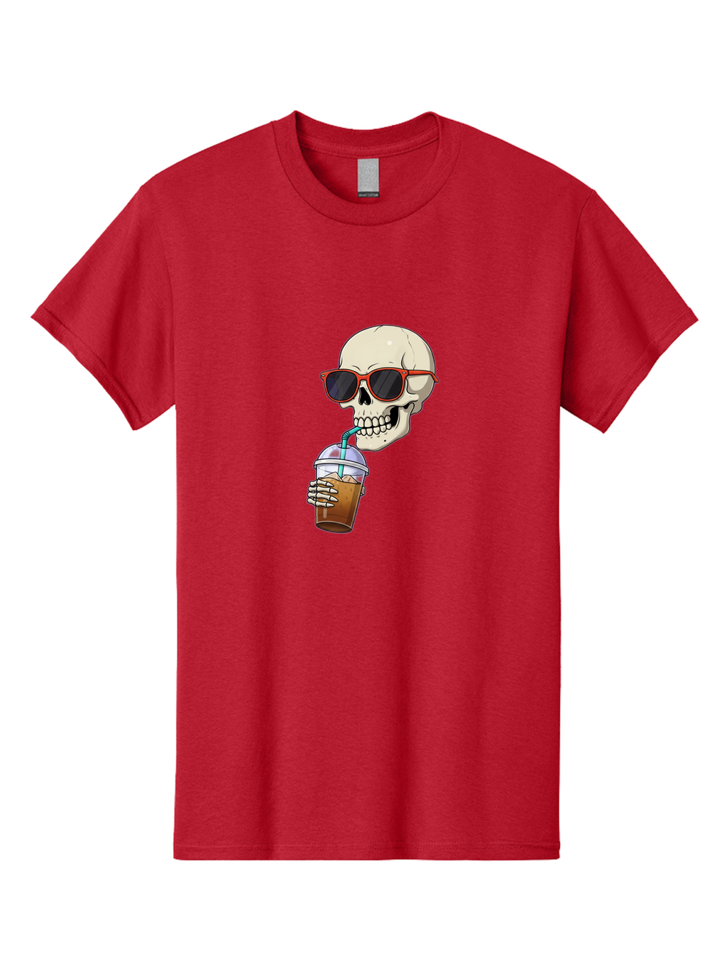 Skull-With-Sunglasses-Drinking Men'S Graphic Tee, 100% Cotton, Comfortable Casual Summer Wear, Machine Washable, Vintage Camera, Old Camera, Antique Camera, Black Camera, Classic Photography, Photography Equipment, Nostalgic Device, Bal327
