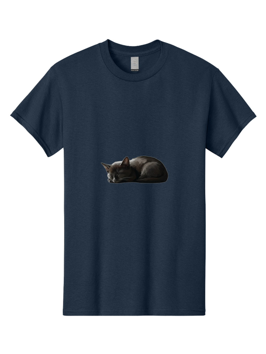 Sleeping-Black-Cat-1 Men'S Graphic Tee, 100% Cotton, Comfortable Casual Summer Wear, Machine Washable, Vintage Camera, Old Camera, Antique Camera, Black Camera, Classic Photography, Photography Equipment, Nostalgic Device, Film Camera, Bal333