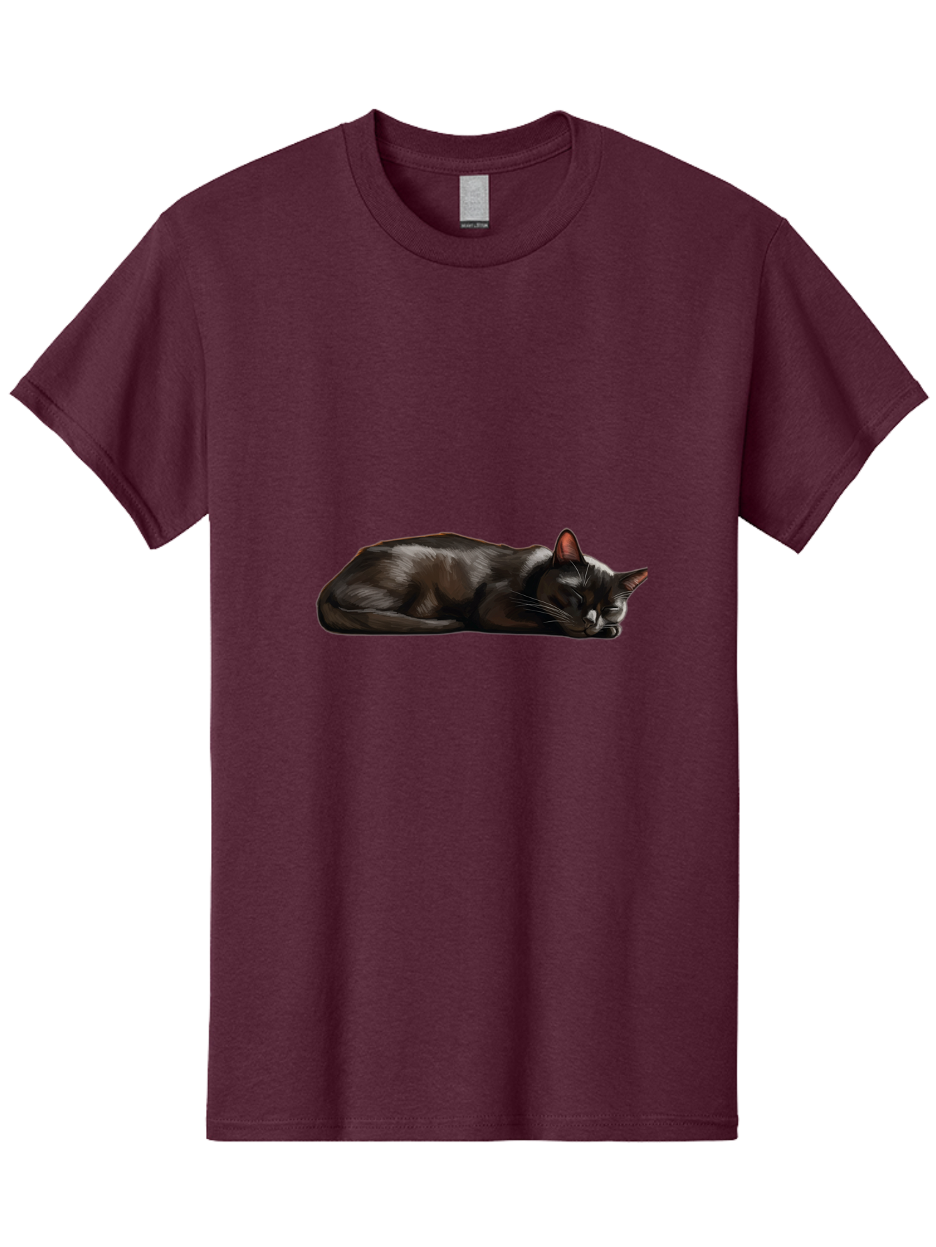 Sleeping-Black-Cat Men'S Graphic Tee, 100% Cotton, Comfortable Casual Summer Wear, Machine Washable, Vintage Camera, Old Camera, Antique Camera, Black Camera, Classic Photography, Photography Equipment, Nostalgic Device, Film Camera, Bal334