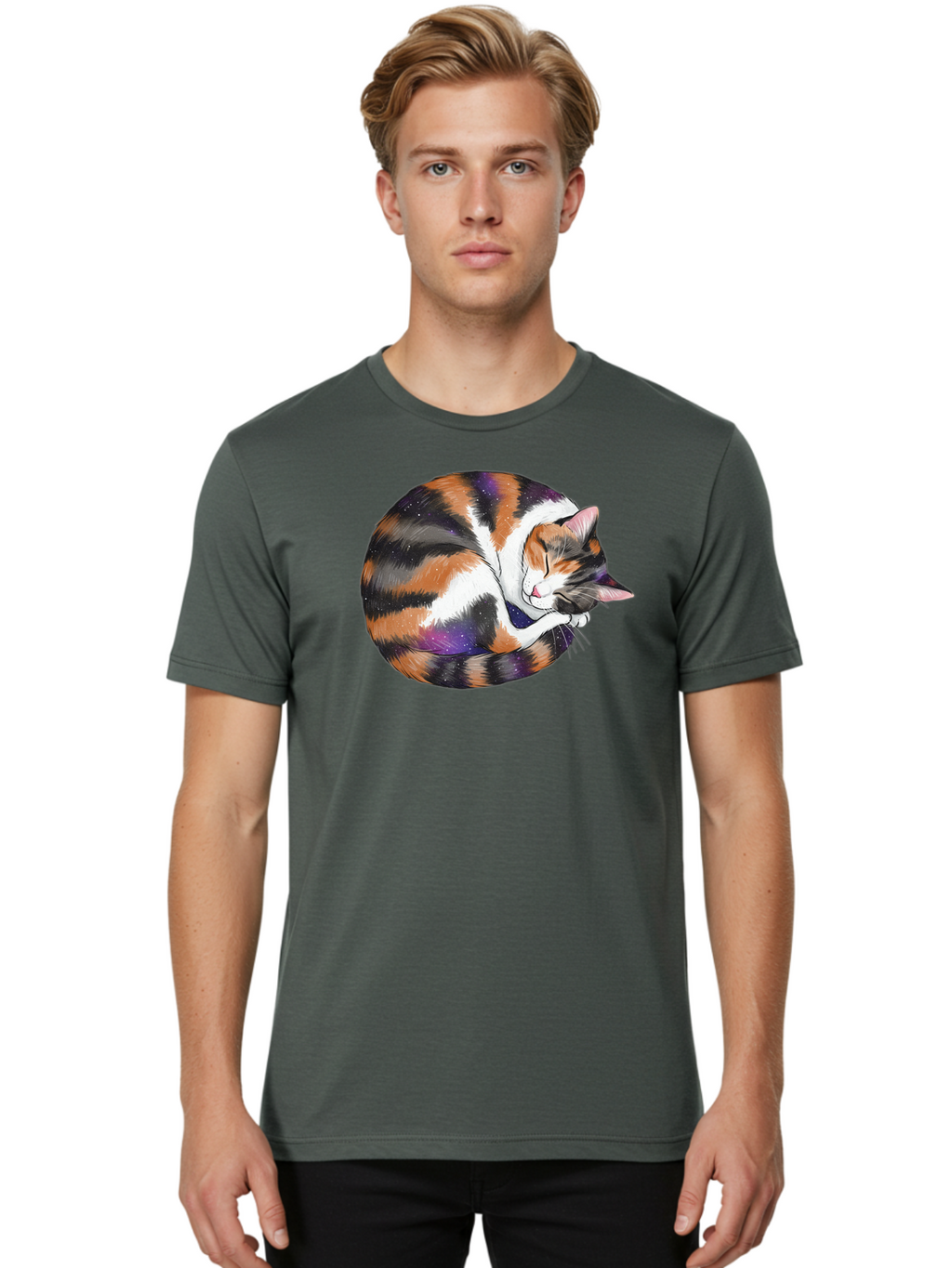 Sleeping-Calico-Cat Men'S Graphic Tee, 100% Cotton, Comfortable Casual Summer Wear, Machine Washable, Vintage Camera, Old Camera, Antique Camera, Black Camera, Classic Photography, Photography Equipment, Nostalgic Device, Film Camera, Bal335