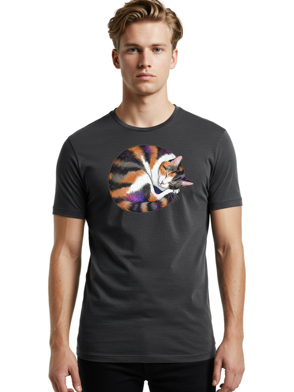 Sleeping-Calico-Cat Men'S Graphic Tee, 100% Cotton, Comfortable Casual Summer Wear, Machine Washable, Vintage Camera, Old Camera, Antique Camera, Black Camera, Classic Photography, Photography Equipment, Nostalgic Device, Film Camera, Bal335