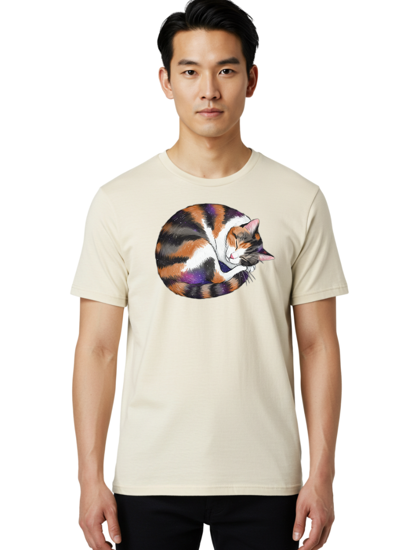 Sleeping-Calico-Cat Men'S Graphic Tee, 100% Cotton, Comfortable Casual Summer Wear, Machine Washable, Vintage Camera, Old Camera, Antique Camera, Black Camera, Classic Photography, Photography Equipment, Nostalgic Device, Film Camera, Bal335