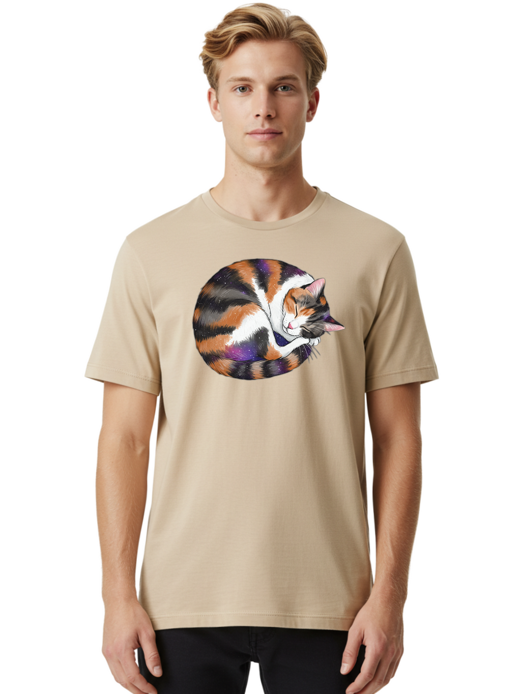 Sleeping-Calico-Cat Men'S Graphic Tee, 100% Cotton, Comfortable Casual Summer Wear, Machine Washable, Vintage Camera, Old Camera, Antique Camera, Black Camera, Classic Photography, Photography Equipment, Nostalgic Device, Film Camera, Bal335