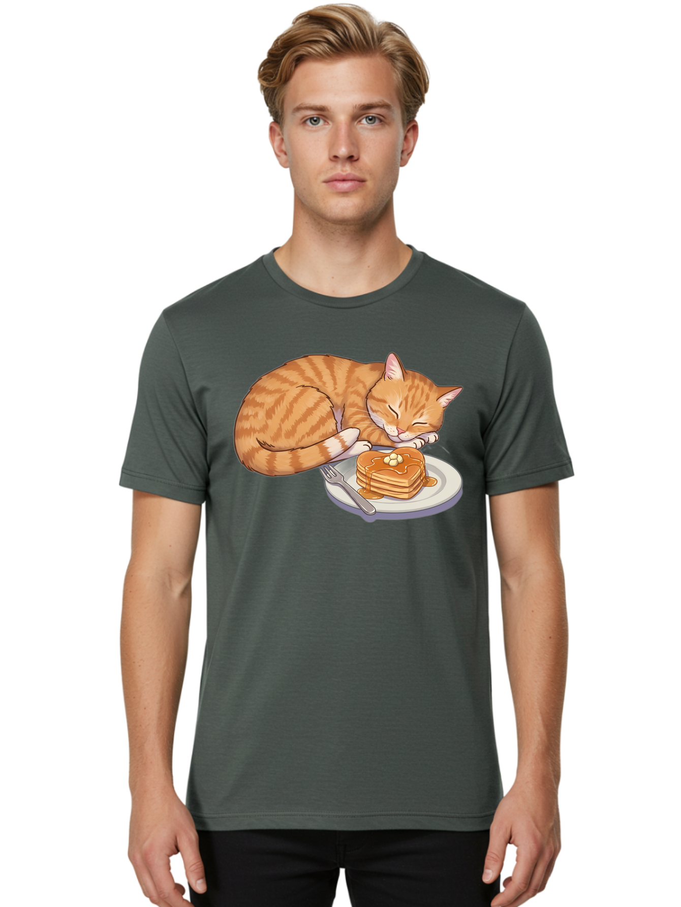 Sleeping-Cat-With-Pancakes Men'S Graphic Tee, 100% Cotton, Comfortable Casual Summer Wear, Machine Washable, Vintage Camera, Old Camera, Antique Camera, Black Camera, Classic Photography, Photography Equipment, Nostalgic Device, Film Camera, Bal337
