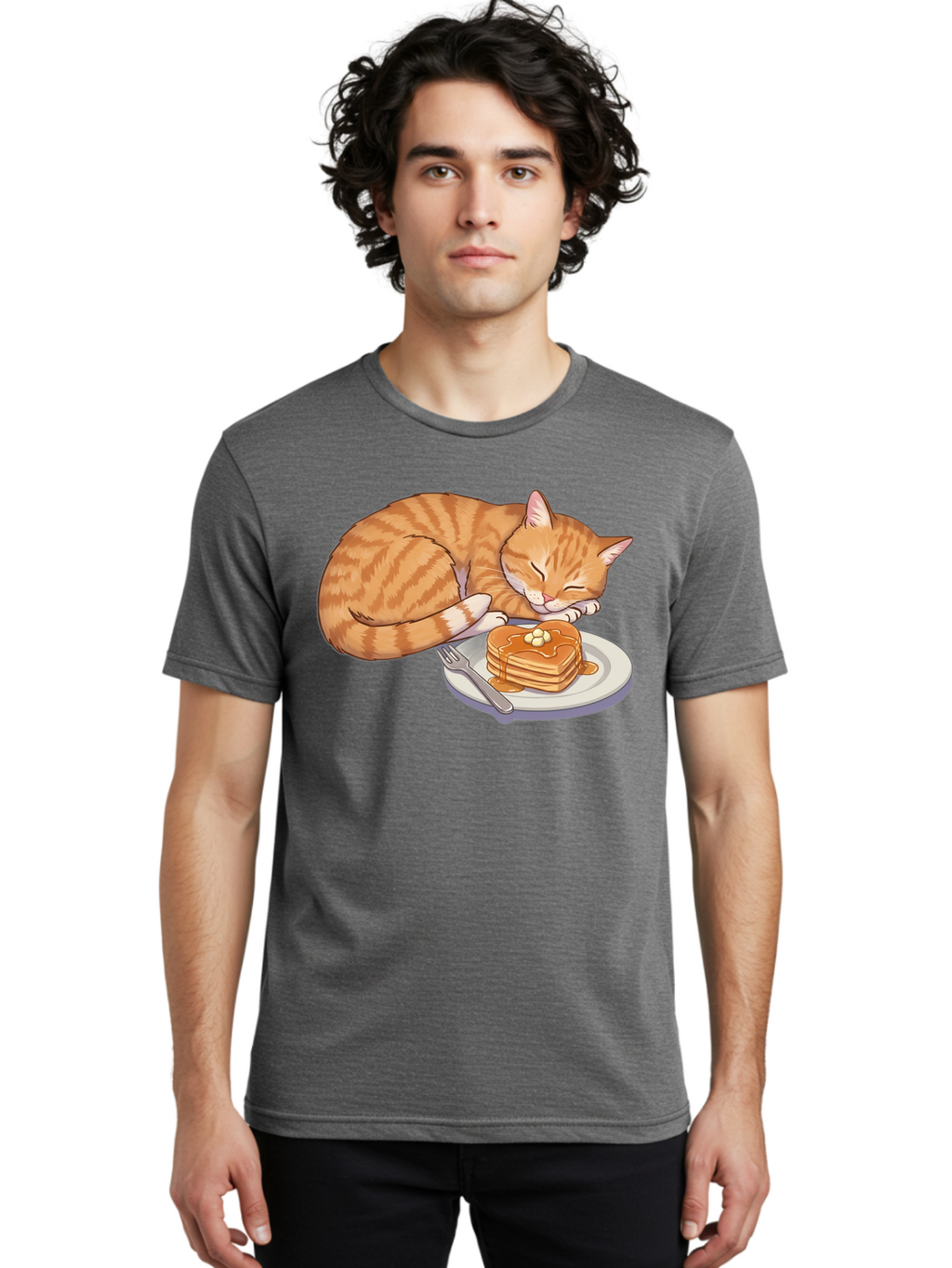 Sleeping-Cat-With-Pancakes Men'S Graphic Tee, 100% Cotton, Comfortable Casual Summer Wear, Machine Washable, Vintage Camera, Old Camera, Antique Camera, Black Camera, Classic Photography, Photography Equipment, Nostalgic Device, Film Camera, Bal337