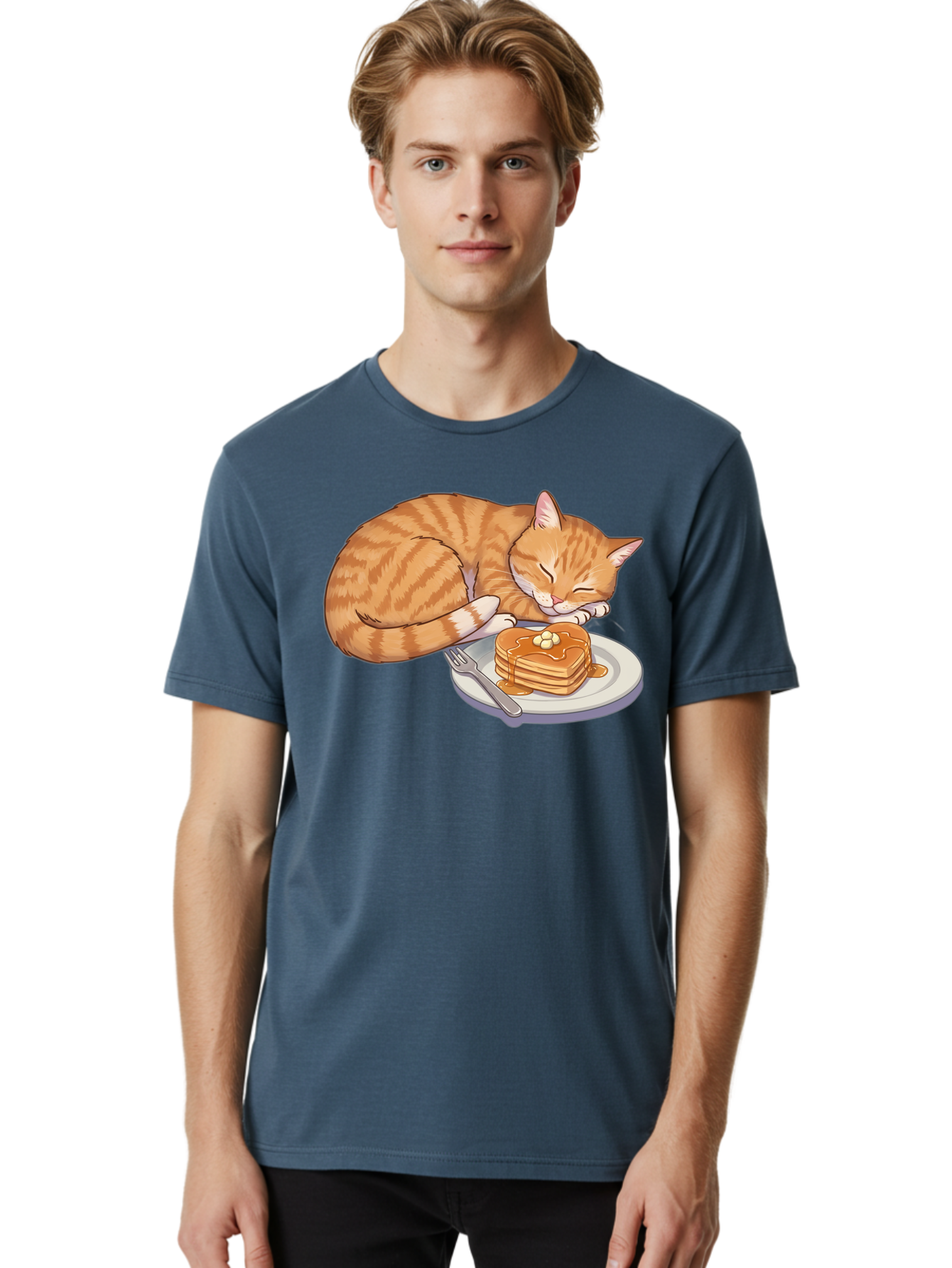Sleeping-Cat-With-Pancakes Men'S Graphic Tee, 100% Cotton, Comfortable Casual Summer Wear, Machine Washable, Vintage Camera, Old Camera, Antique Camera, Black Camera, Classic Photography, Photography Equipment, Nostalgic Device, Film Camera, Bal337