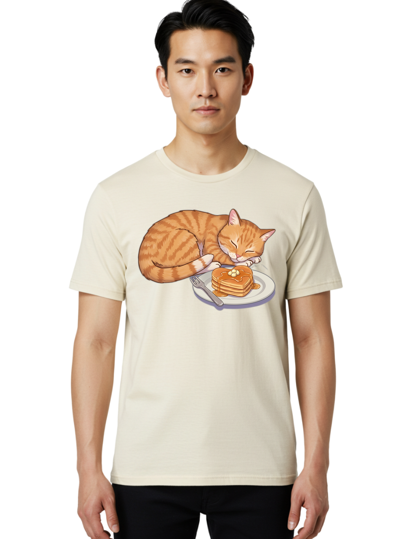 Sleeping-Cat-With-Pancakes Men'S Graphic Tee, 100% Cotton, Comfortable Casual Summer Wear, Machine Washable, Vintage Camera, Old Camera, Antique Camera, Black Camera, Classic Photography, Photography Equipment, Nostalgic Device, Film Camera, Bal337