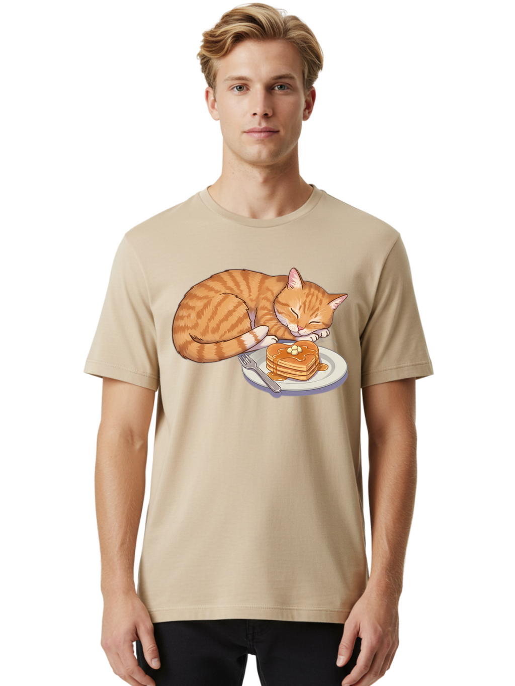 Sleeping-Cat-With-Pancakes Men'S Graphic Tee, 100% Cotton, Comfortable Casual Summer Wear, Machine Washable, Vintage Camera, Old Camera, Antique Camera, Black Camera, Classic Photography, Photography Equipment, Nostalgic Device, Film Camera, Bal337