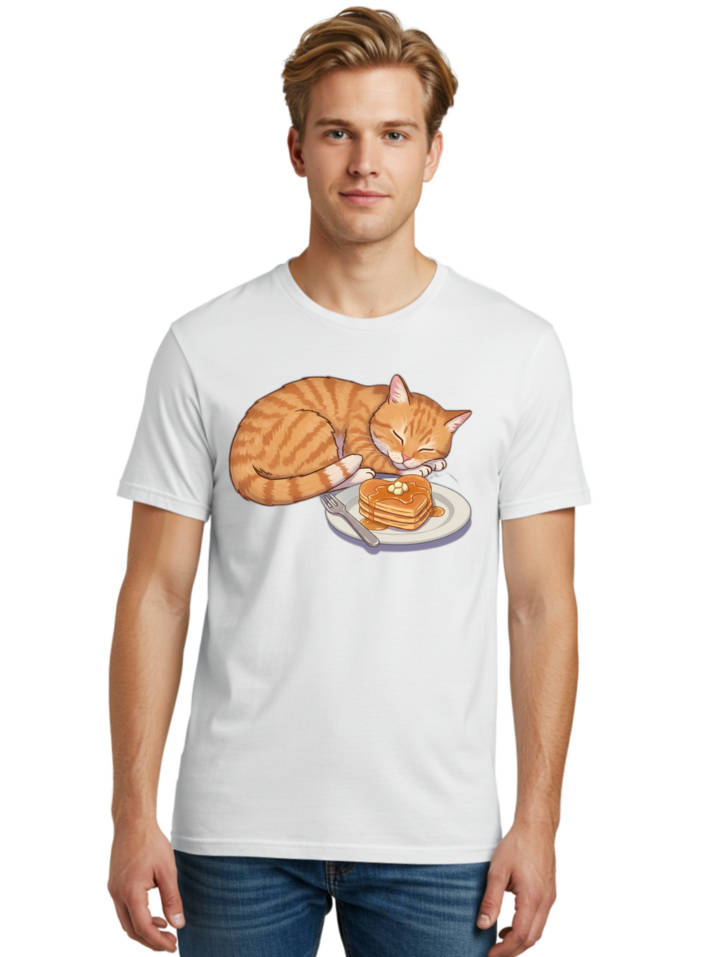 Sleeping-Cat-With-Pancakes Men'S Graphic Tee, 100% Cotton, Comfortable Casual Summer Wear, Machine Washable, Vintage Camera, Old Camera, Antique Camera, Black Camera, Classic Photography, Photography Equipment, Nostalgic Device, Film Camera, Bal337