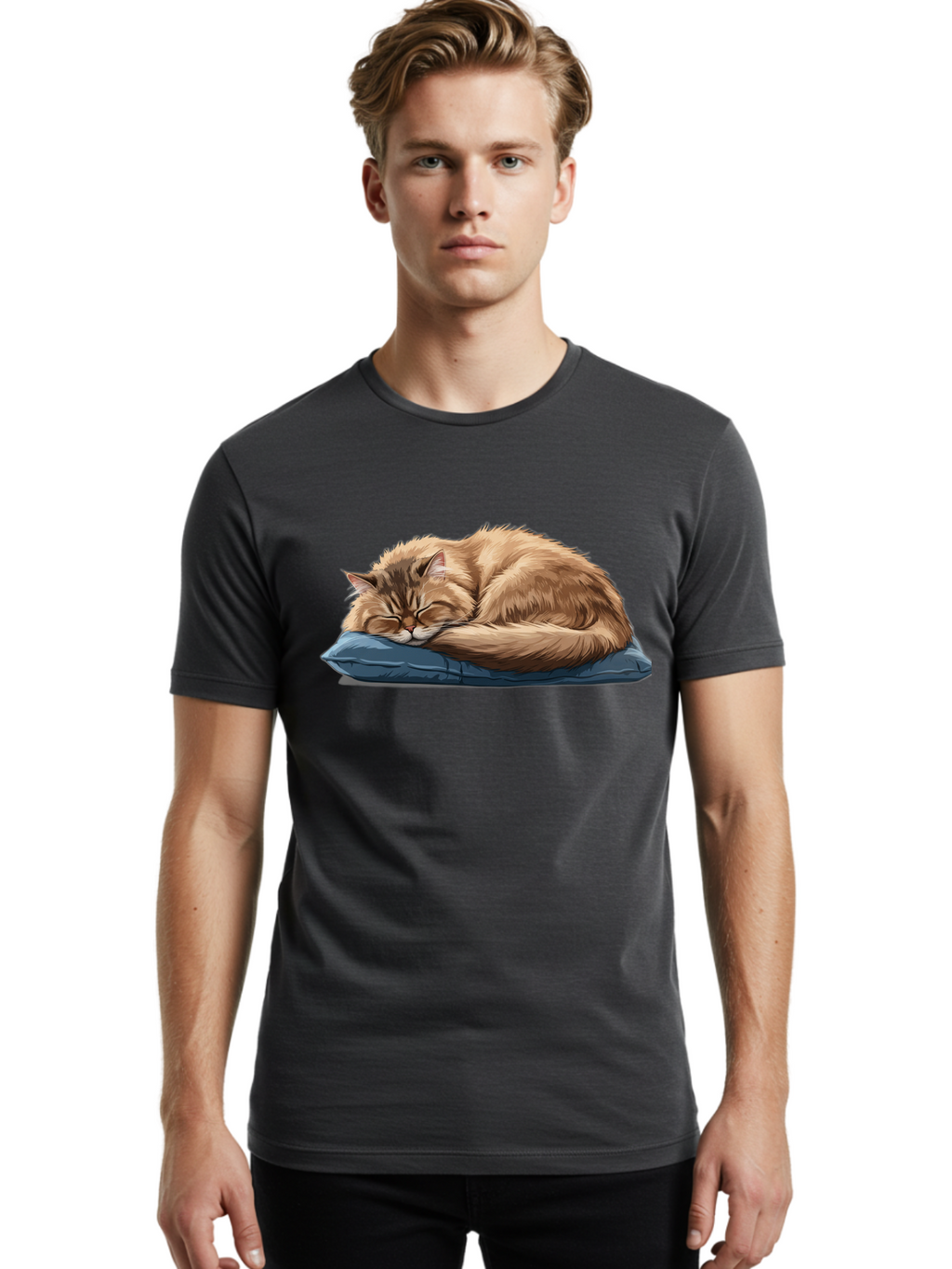 Sleeping-Cat Men'S Graphic Tee, 100% Cotton, Comfortable Casual Summer Wear, Machine Washable, Vintage Camera, Old Camera, Antique Camera, Black Camera, Classic Photography, Photography Equipment, Nostalgic Device, Film Camera, Camera Art Bal338