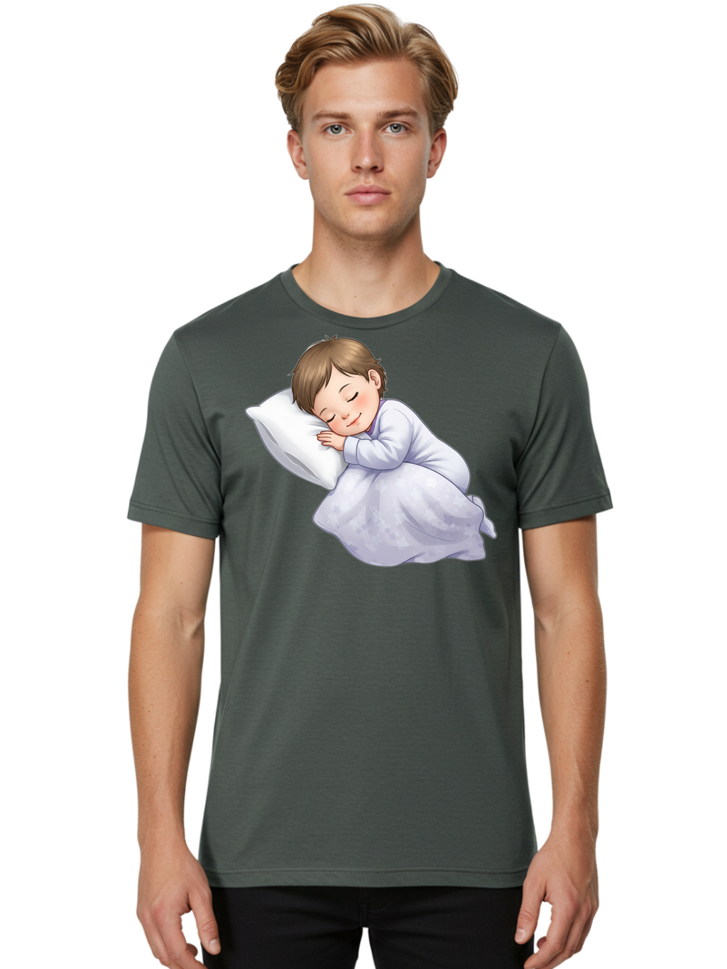 Sleeping-Child-2 Men'S Graphic Tee, 100% Cotton, Comfortable Casual Summer Wear, Machine Washable, Vintage Camera, Old Camera, Antique Camera, Black Camera, Classic Photography, Photography Equipment, Nostalgic Device, Film Camera, Camera Art Bal340