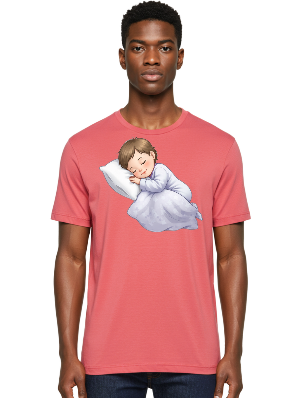 Sleeping-Child-2 Men'S Graphic Tee, 100% Cotton, Comfortable Casual Summer Wear, Machine Washable, Vintage Camera, Old Camera, Antique Camera, Black Camera, Classic Photography, Photography Equipment, Nostalgic Device, Film Camera, Camera Art Bal340