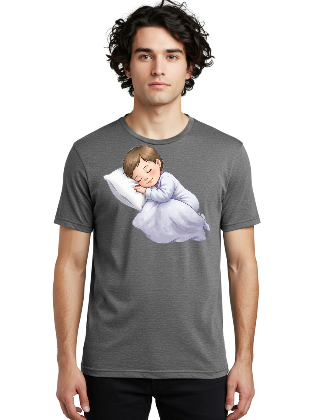 Sleeping-Child-2 Men'S Graphic Tee, 100% Cotton, Comfortable Casual Summer Wear, Machine Washable, Vintage Camera, Old Camera, Antique Camera, Black Camera, Classic Photography, Photography Equipment, Nostalgic Device, Film Camera, Camera Art Bal340