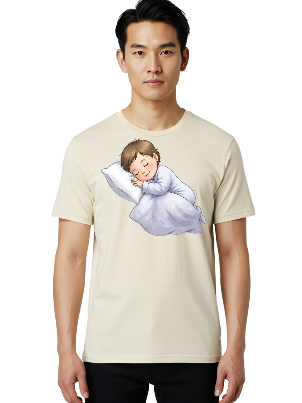 Sleeping-Child-2 Men'S Graphic Tee, 100% Cotton, Comfortable Casual Summer Wear, Machine Washable, Vintage Camera, Old Camera, Antique Camera, Black Camera, Classic Photography, Photography Equipment, Nostalgic Device, Film Camera, Camera Art Bal340