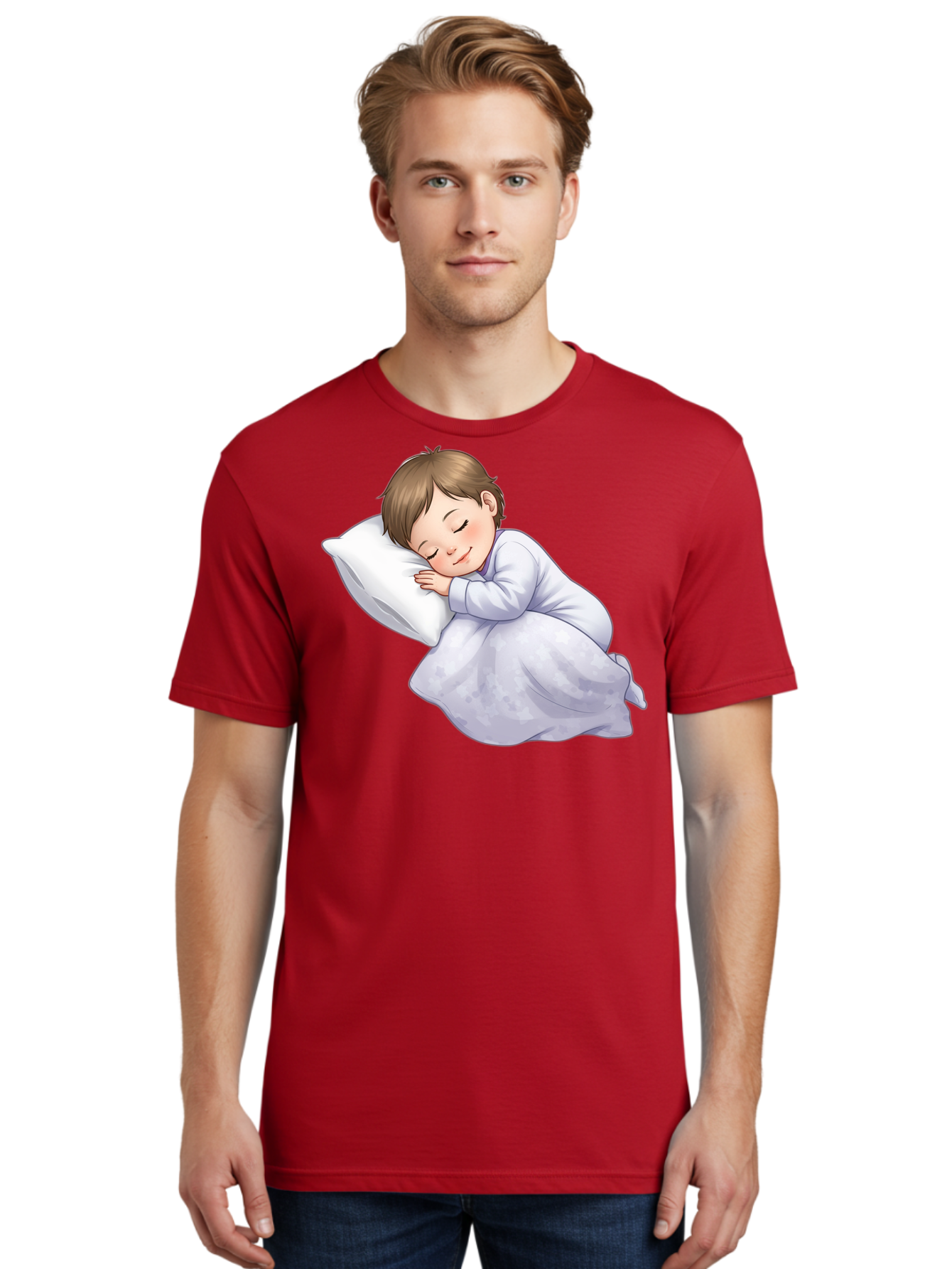 Sleeping-Child-2 Men'S Graphic Tee, 100% Cotton, Comfortable Casual Summer Wear, Machine Washable, Vintage Camera, Old Camera, Antique Camera, Black Camera, Classic Photography, Photography Equipment, Nostalgic Device, Film Camera, Camera Art Bal340