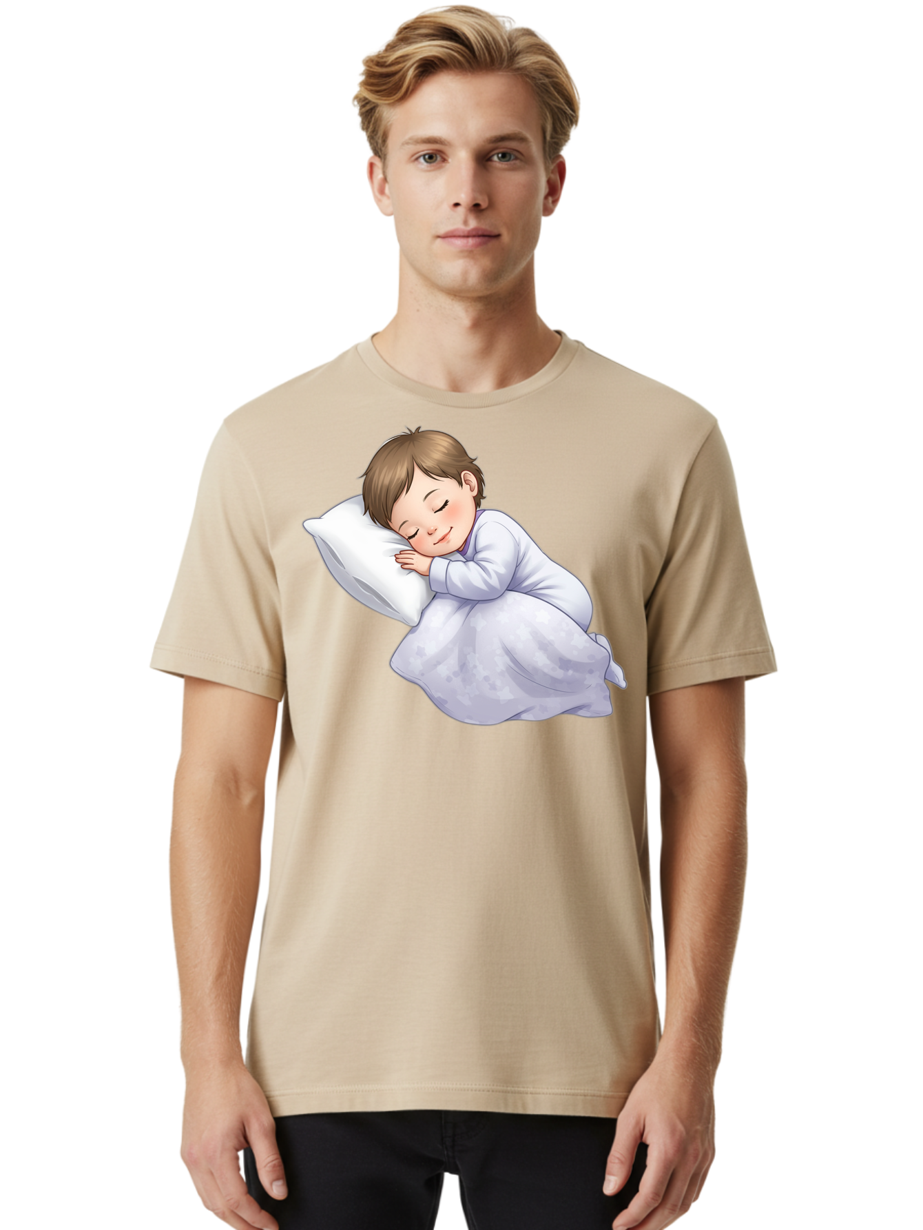 Sleeping-Child-2 Men'S Graphic Tee, 100% Cotton, Comfortable Casual Summer Wear, Machine Washable, Vintage Camera, Old Camera, Antique Camera, Black Camera, Classic Photography, Photography Equipment, Nostalgic Device, Film Camera, Camera Art Bal340