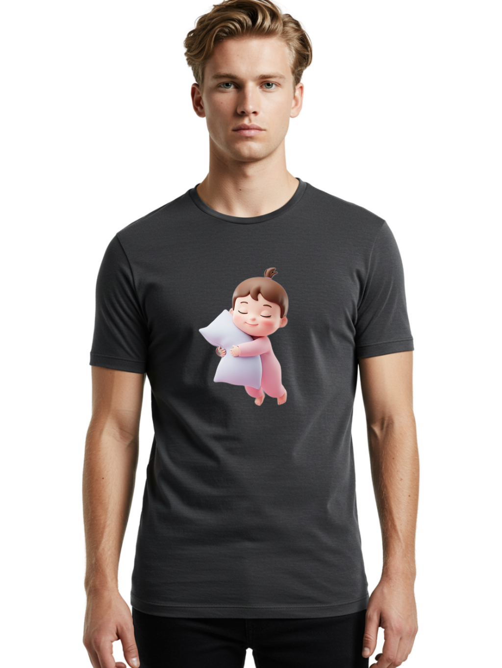 Sleeping-Child-3 Men'S Graphic Tee, 100% Cotton, Comfortable Casual Summer Wear, Machine Washable, Vintage Camera, Old Camera, Antique Camera, Black Camera, Classic Photography, Photography Equipment, Nostalgic Device, Film Camera, Camera Art Bal341