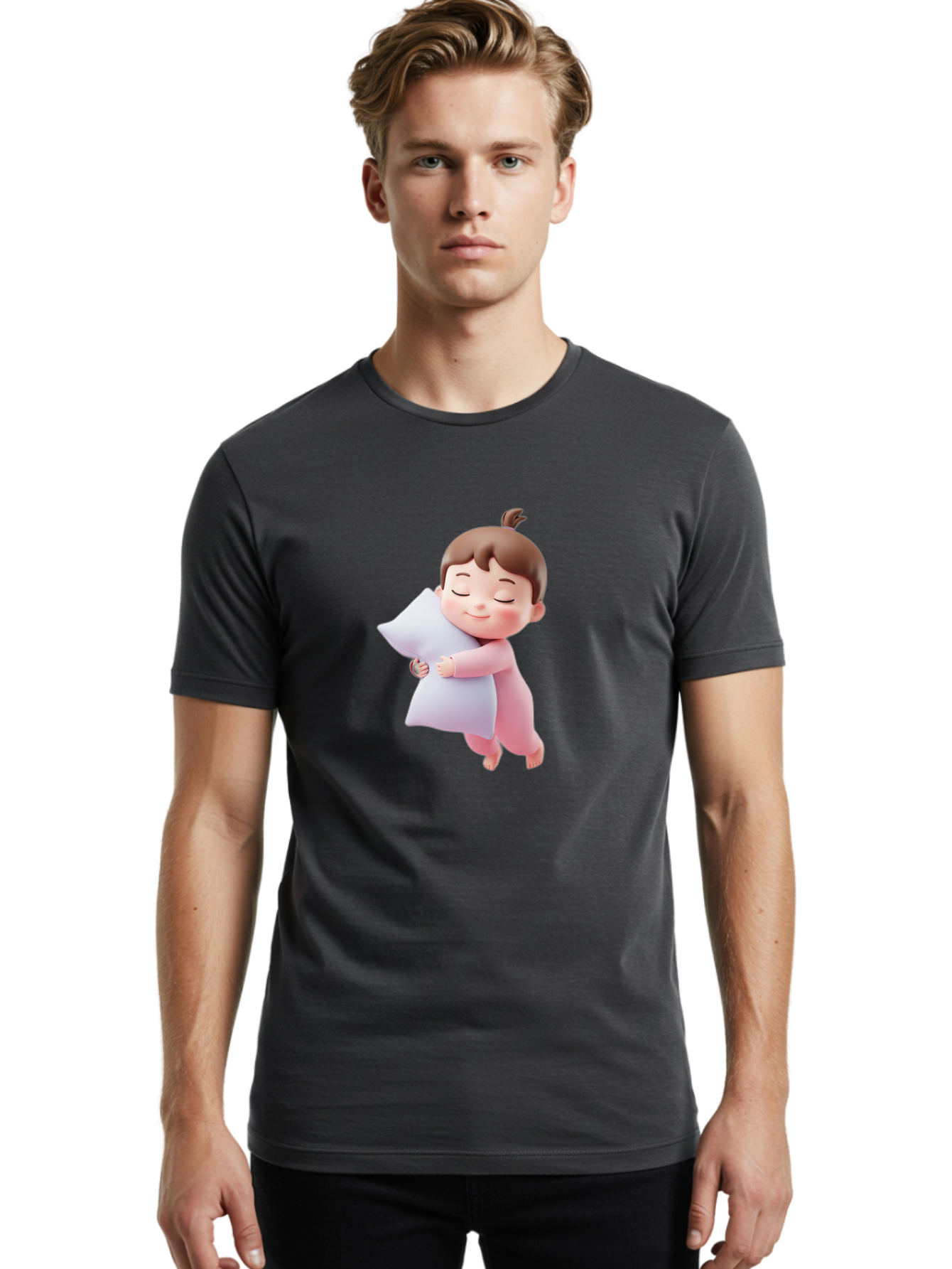 Sleeping-Child-3 Men'S Graphic Tee, 100% Cotton, Comfortable Casual Summer Wear, Machine Washable, Vintage Camera, Old Camera, Antique Camera, Black Camera, Classic Photography, Photography Equipment, Nostalgic Device, Film Camera, Camera Art Bal341