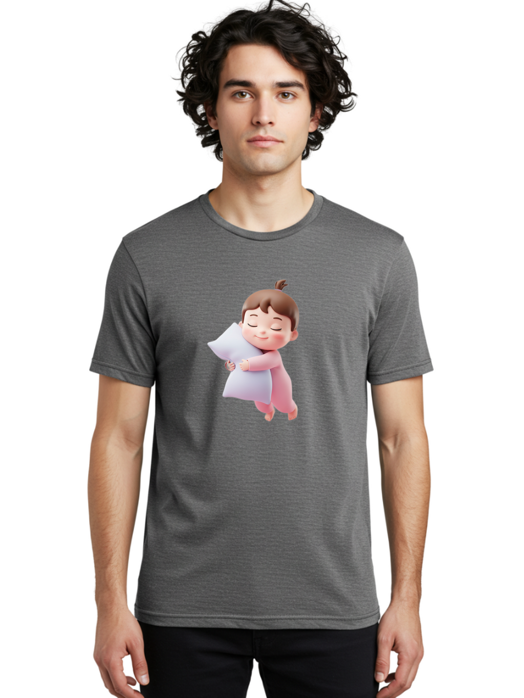 Sleeping-Child-3 Men'S Graphic Tee, 100% Cotton, Comfortable Casual Summer Wear, Machine Washable, Vintage Camera, Old Camera, Antique Camera, Black Camera, Classic Photography, Photography Equipment, Nostalgic Device, Film Camera, Camera Art Bal341