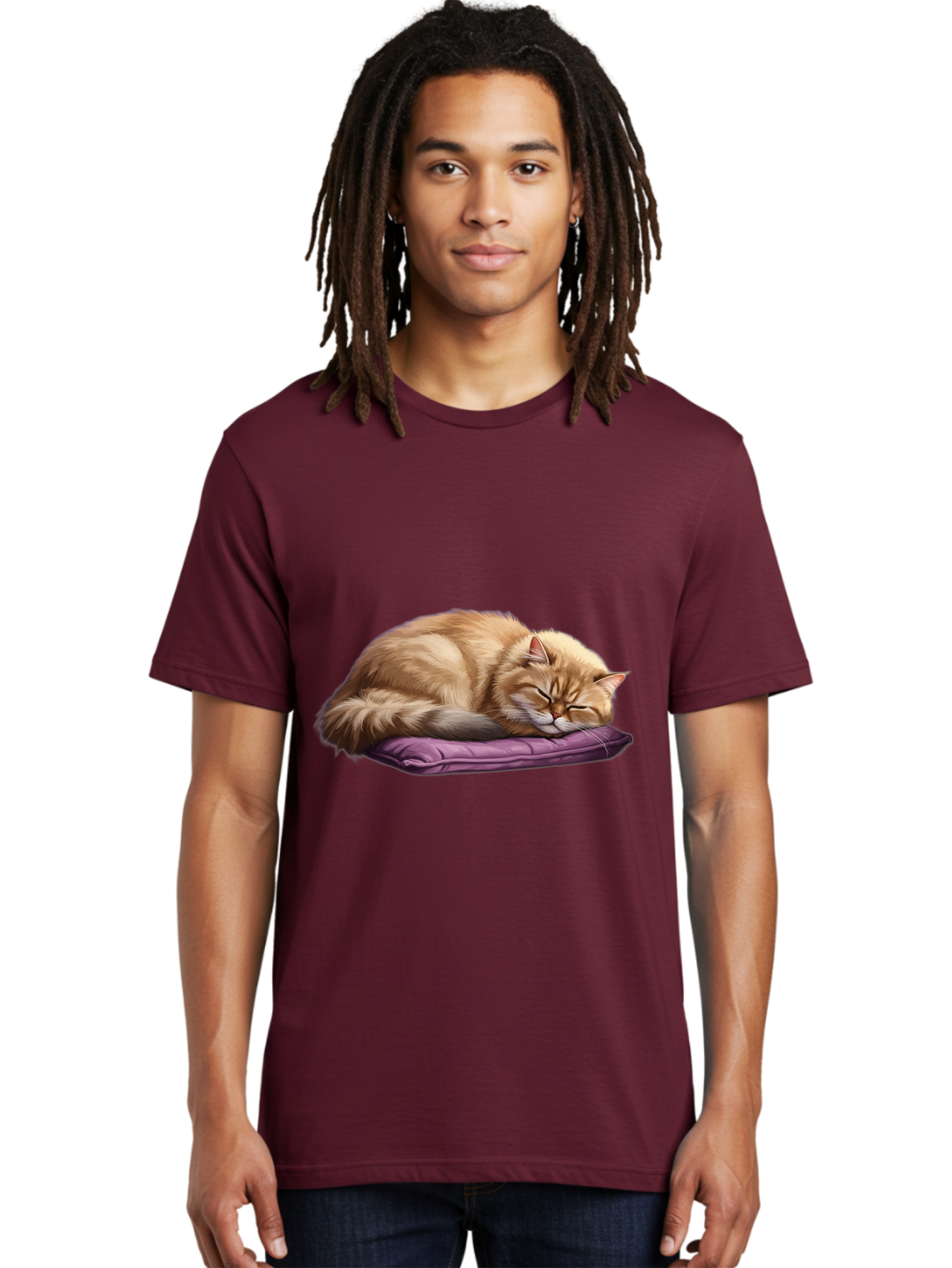 Sleeping-Orange-Cat-1 Men'S Graphic Tee, 100% Cotton, Comfortable Casual Summer Wear, Machine Washable, Vintage Camera, Old Camera, Antique Camera, Black Camera, Classic Photography, Photography Equipment, Nostalgic Device, Film Camera, Bal347
