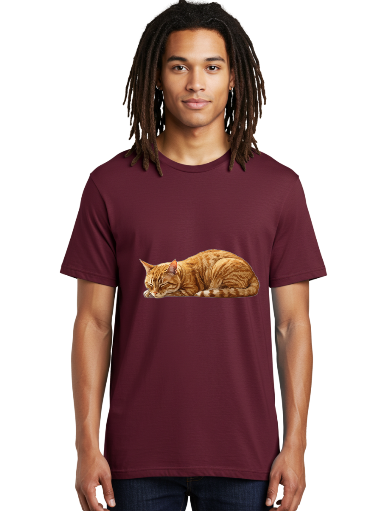 Sleeping-Orange-Cat Men'S Graphic Tee, 100% Cotton, Comfortable Casual Summer Wear, Machine Washable, Vintage Camera, Old Camera, Antique Camera, Black Camera, Classic Photography, Photography Equipment, Nostalgic Device, Film Camera, Bal348