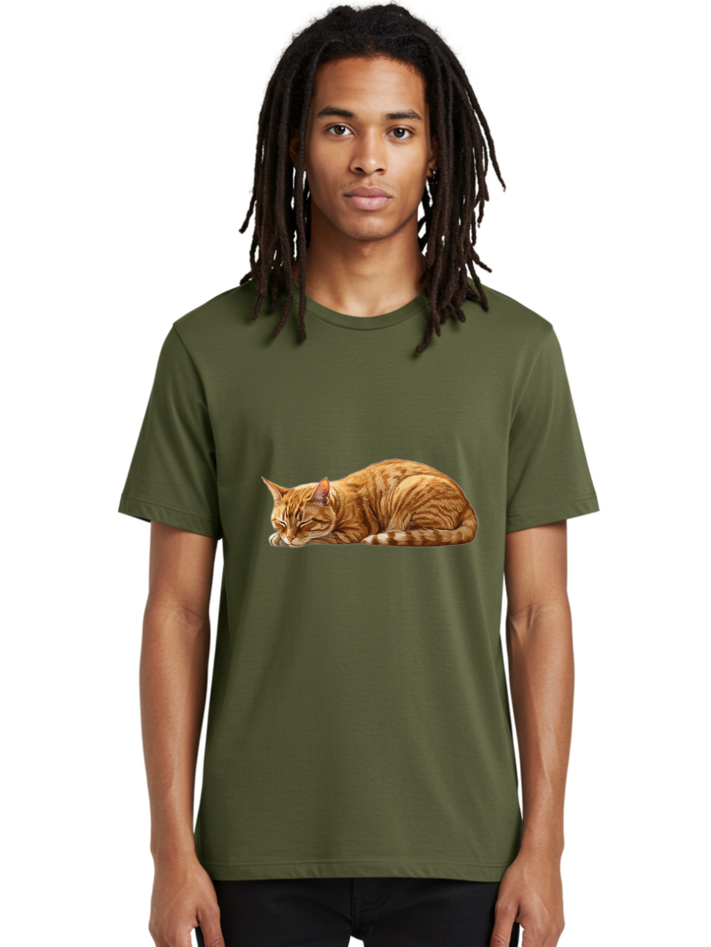 Sleeping-Orange-Cat Men'S Graphic Tee, 100% Cotton, Comfortable Casual Summer Wear, Machine Washable, Vintage Camera, Old Camera, Antique Camera, Black Camera, Classic Photography, Photography Equipment, Nostalgic Device, Film Camera, Bal348